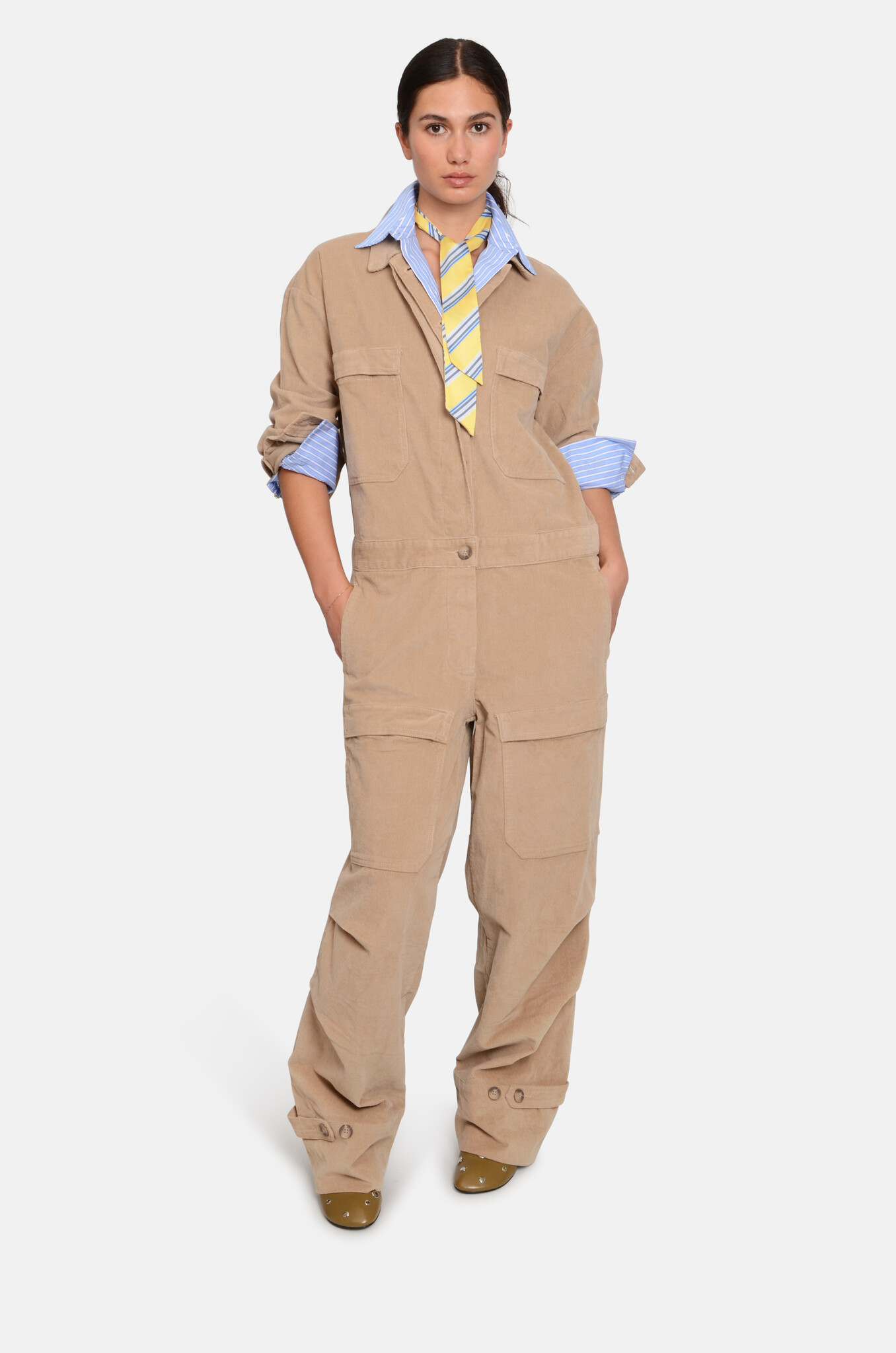 Jozette Jumpsuit in Mushroom-2