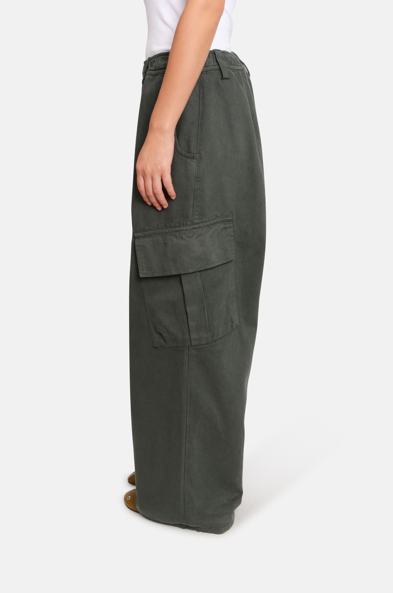 Romeo Baggy Pants Cotton Green Grey-3