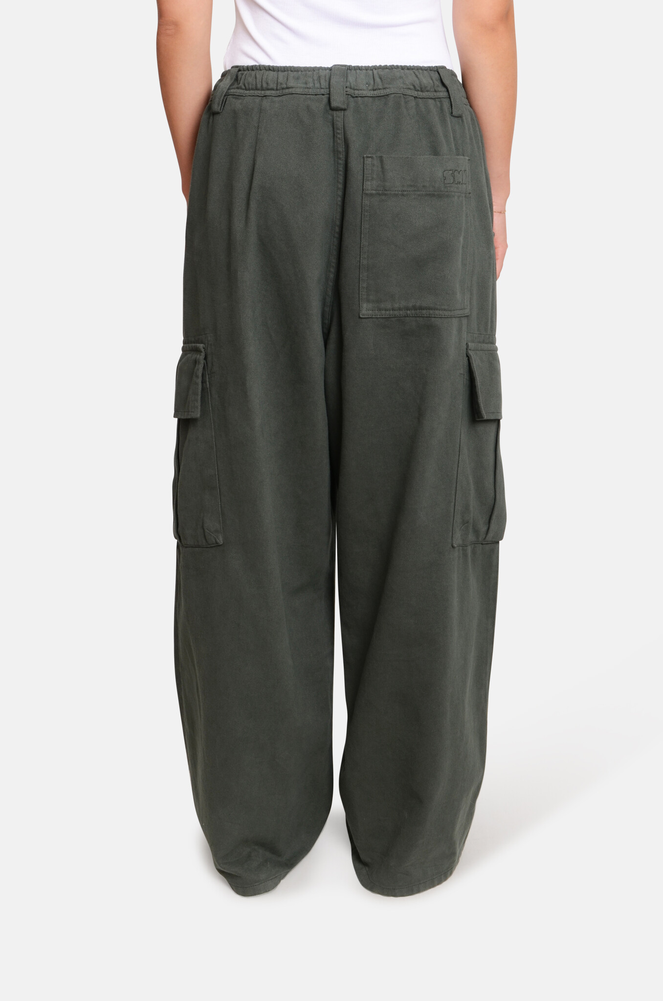 Romeo Baggy Pants Cotton Green Grey-4