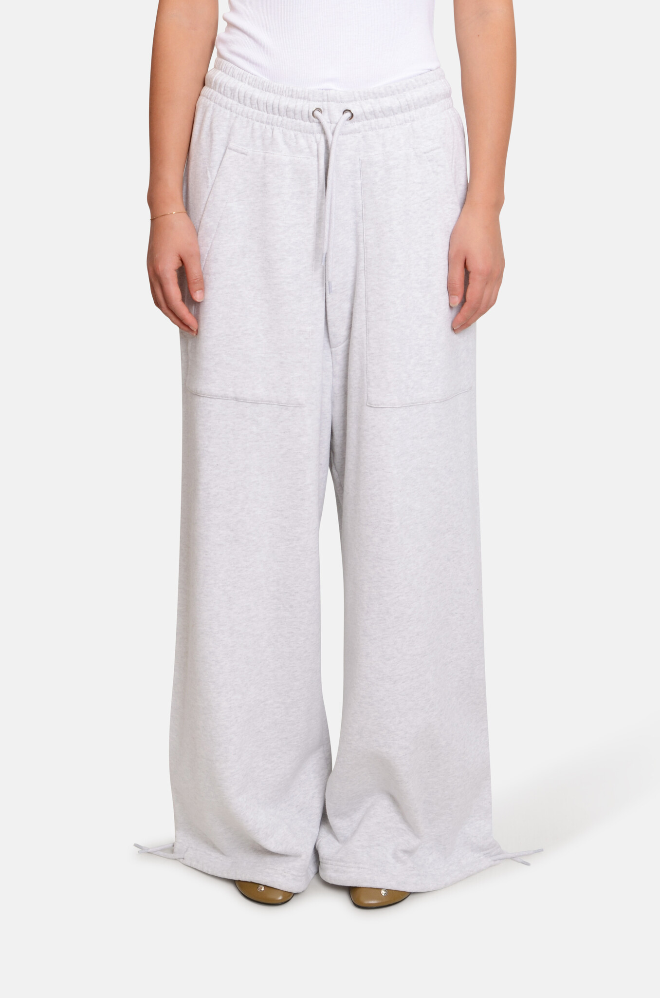 Hugo Baggy Sweat Pants Grey Melange-1