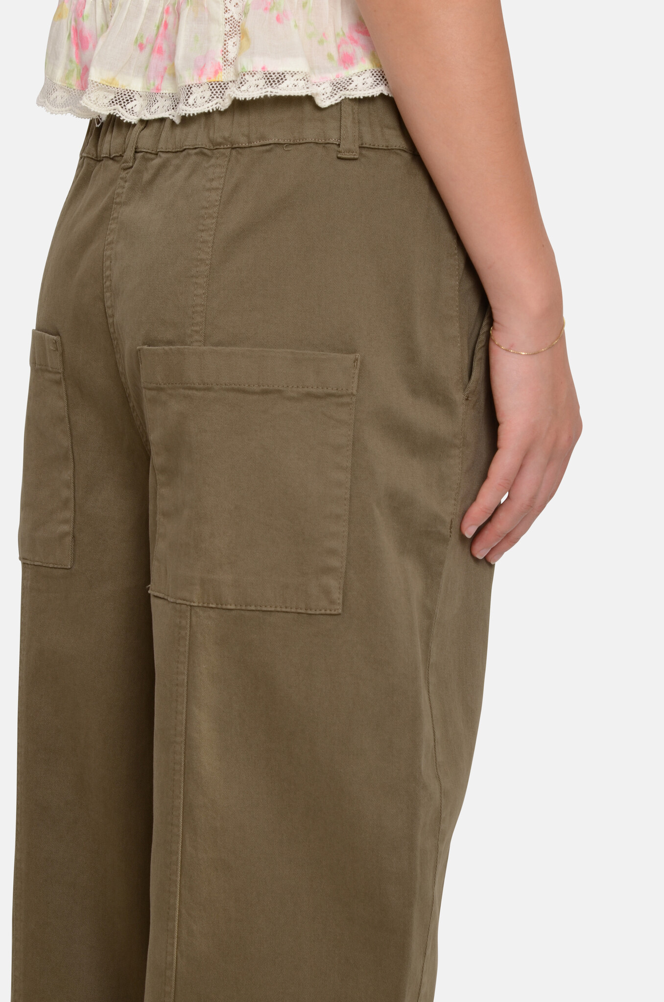 Gabardine balloon trousers in Selva-5