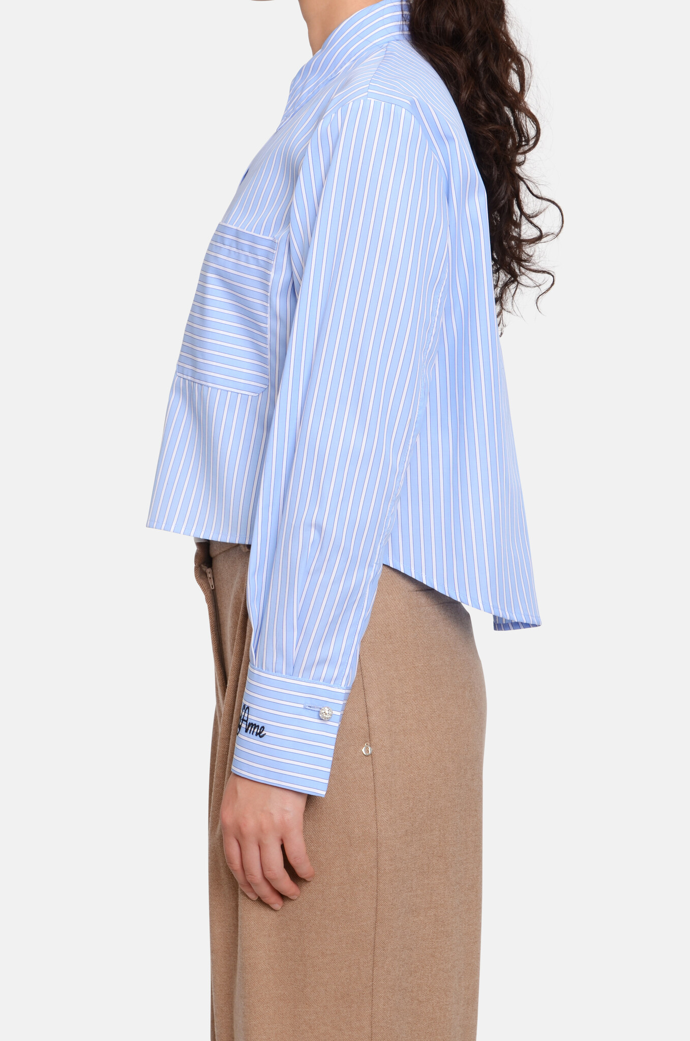 Cropped Striped Shirt-3