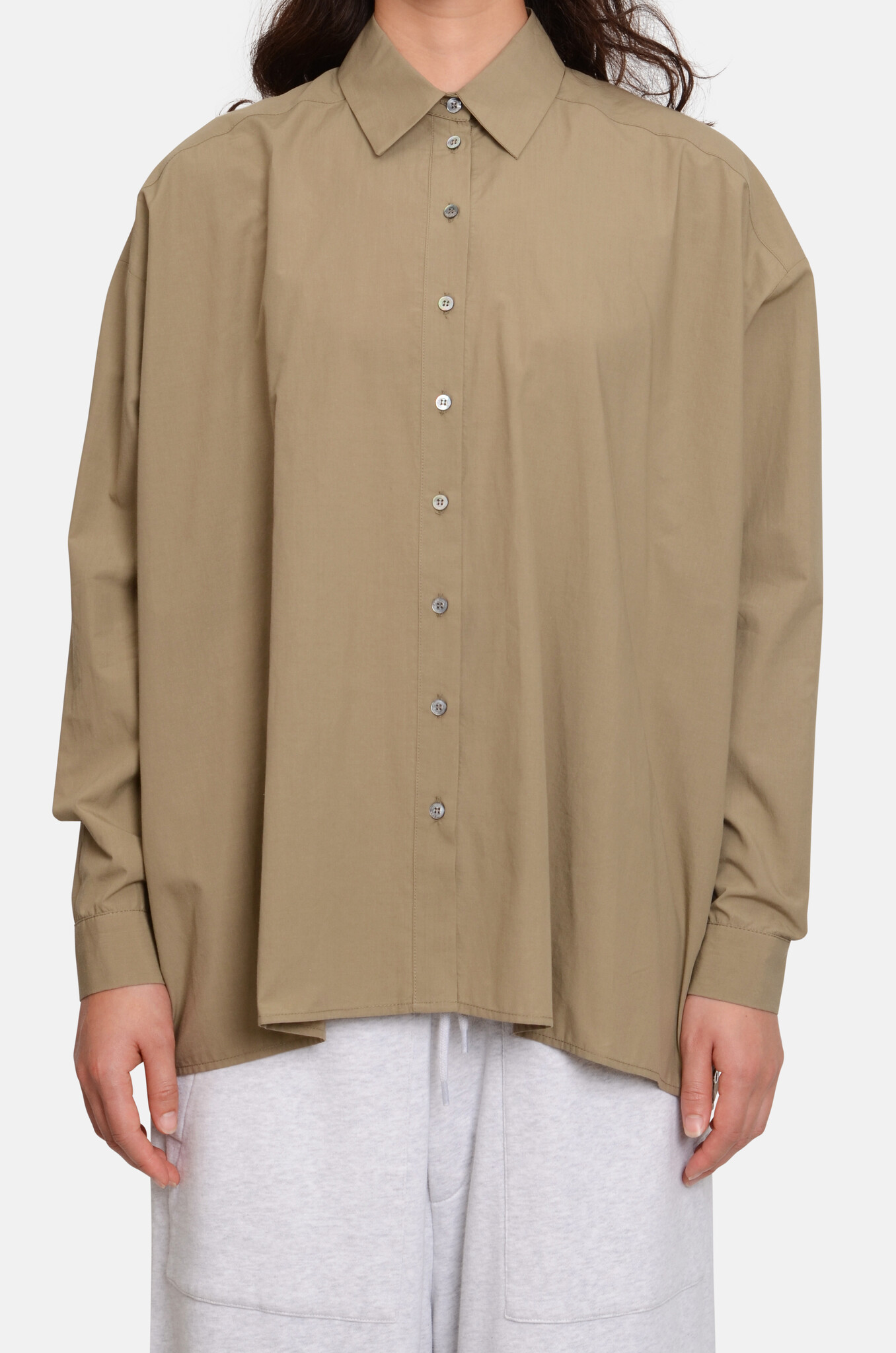 Cotton Poplin Shirt in Selva-1