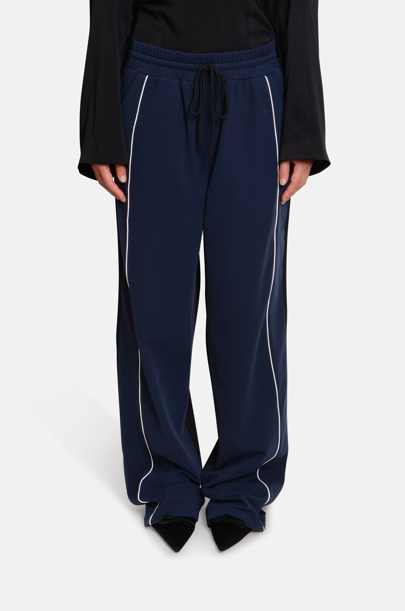Polka Upcycling Pants in Dark Blue / Black-1