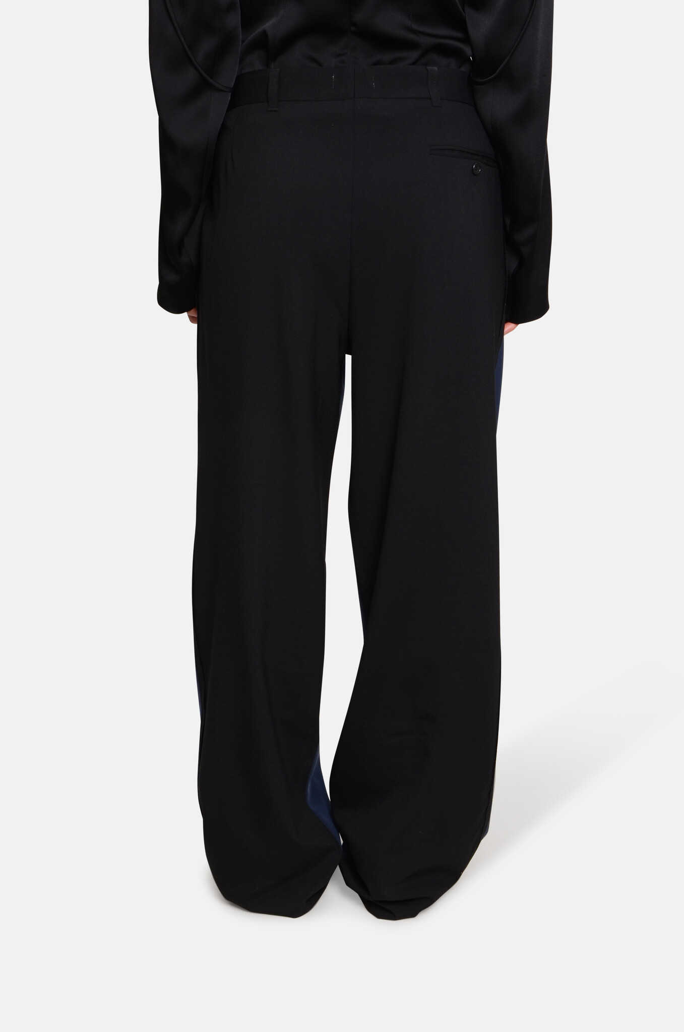 Polka Upcycling Pants in Dark Blue / Black-4