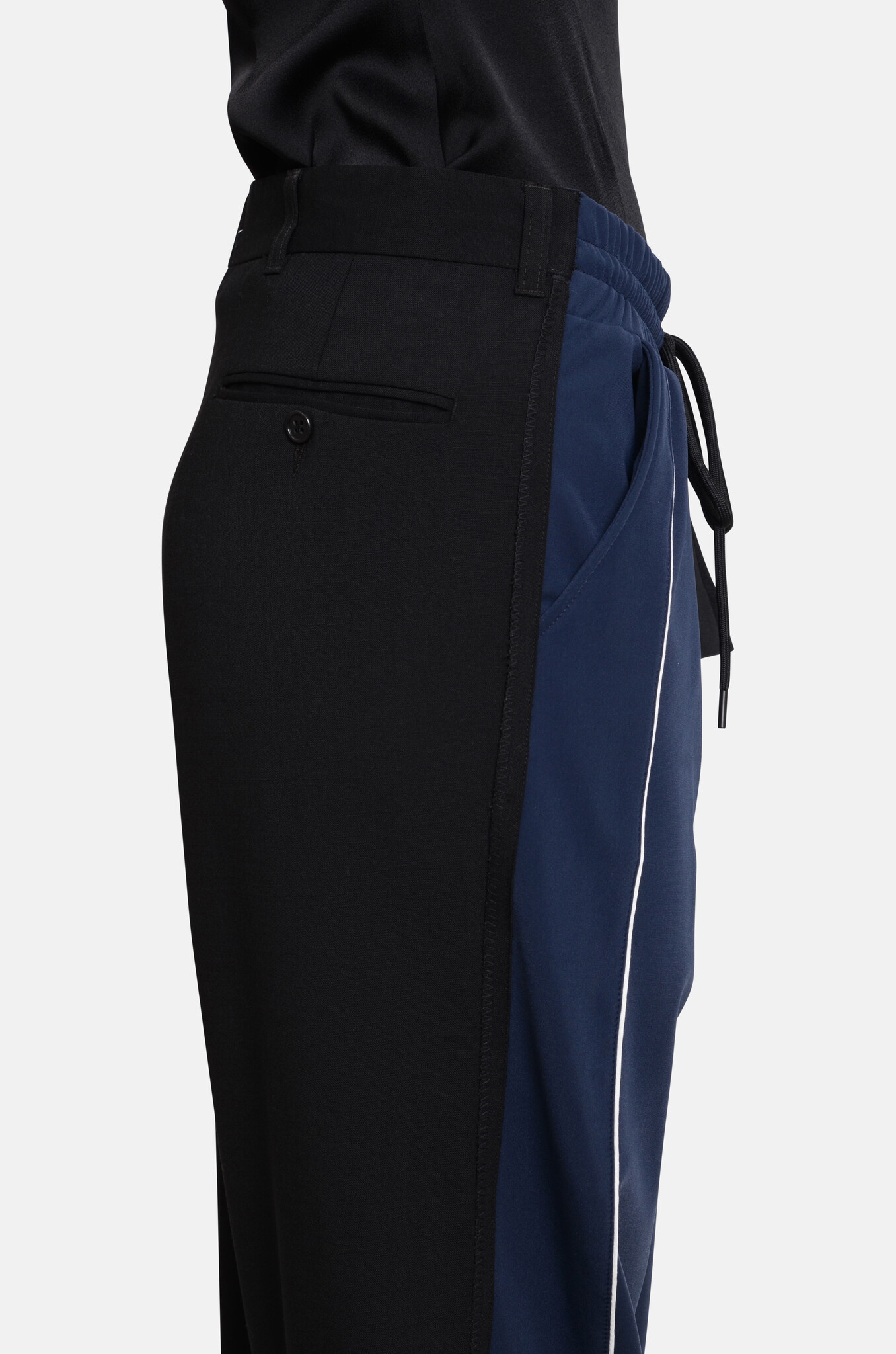Polka Upcycling Pants in Dark Blue / Black-5