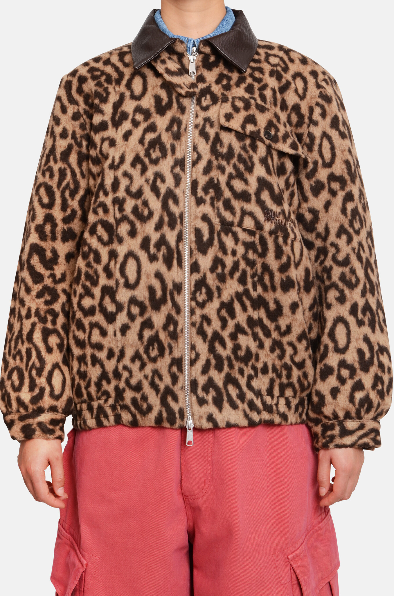 Beline Jacket in Wool Camel Leopard-1