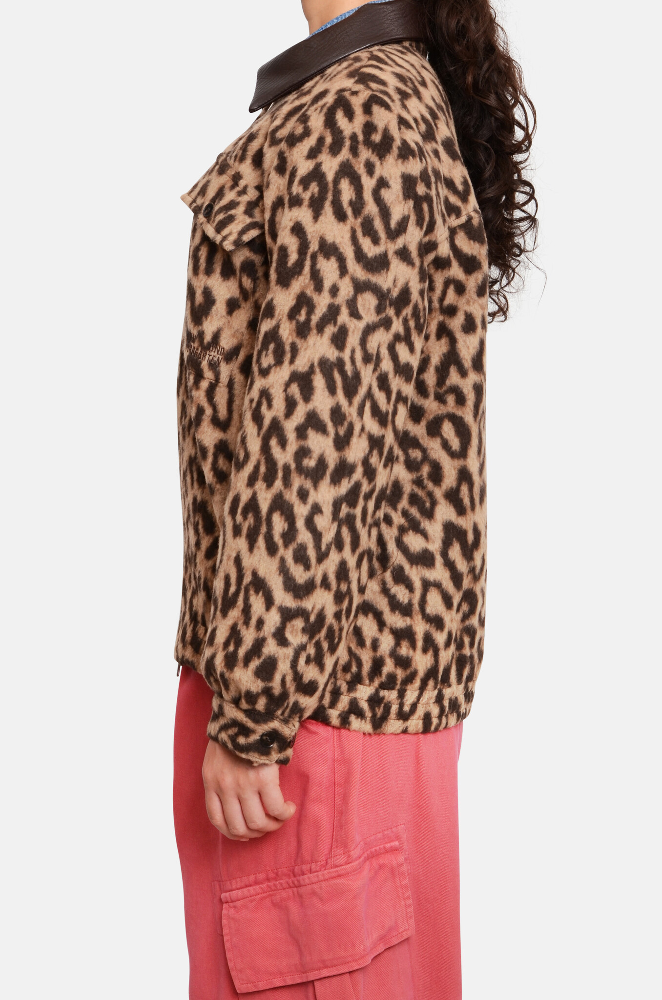 Beline Jacket in Wool Camel Leopard-3