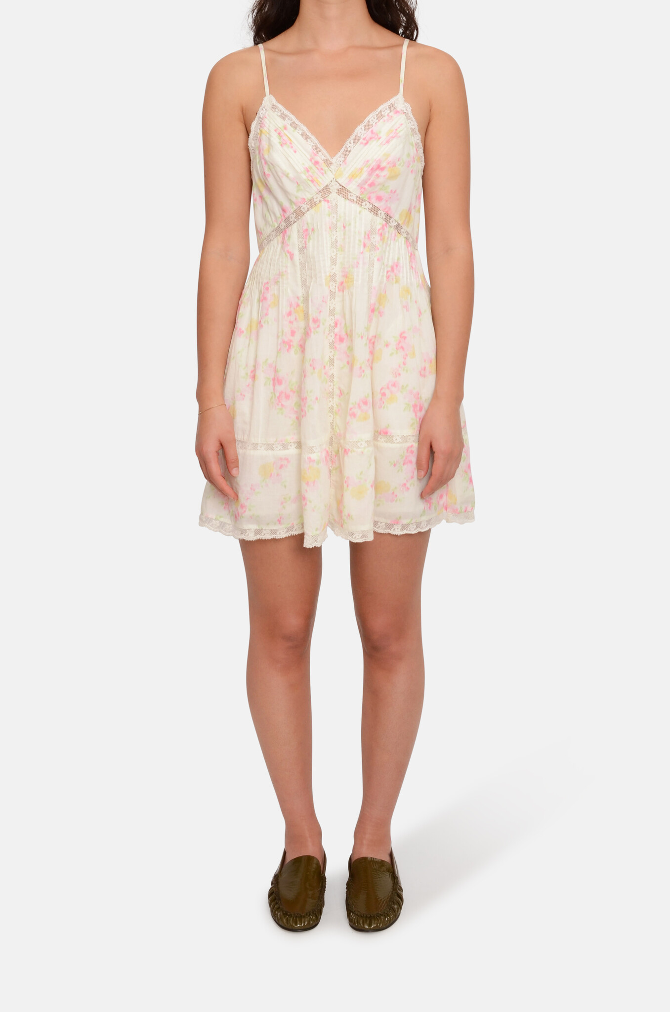 Docila Dress in White Peach-1