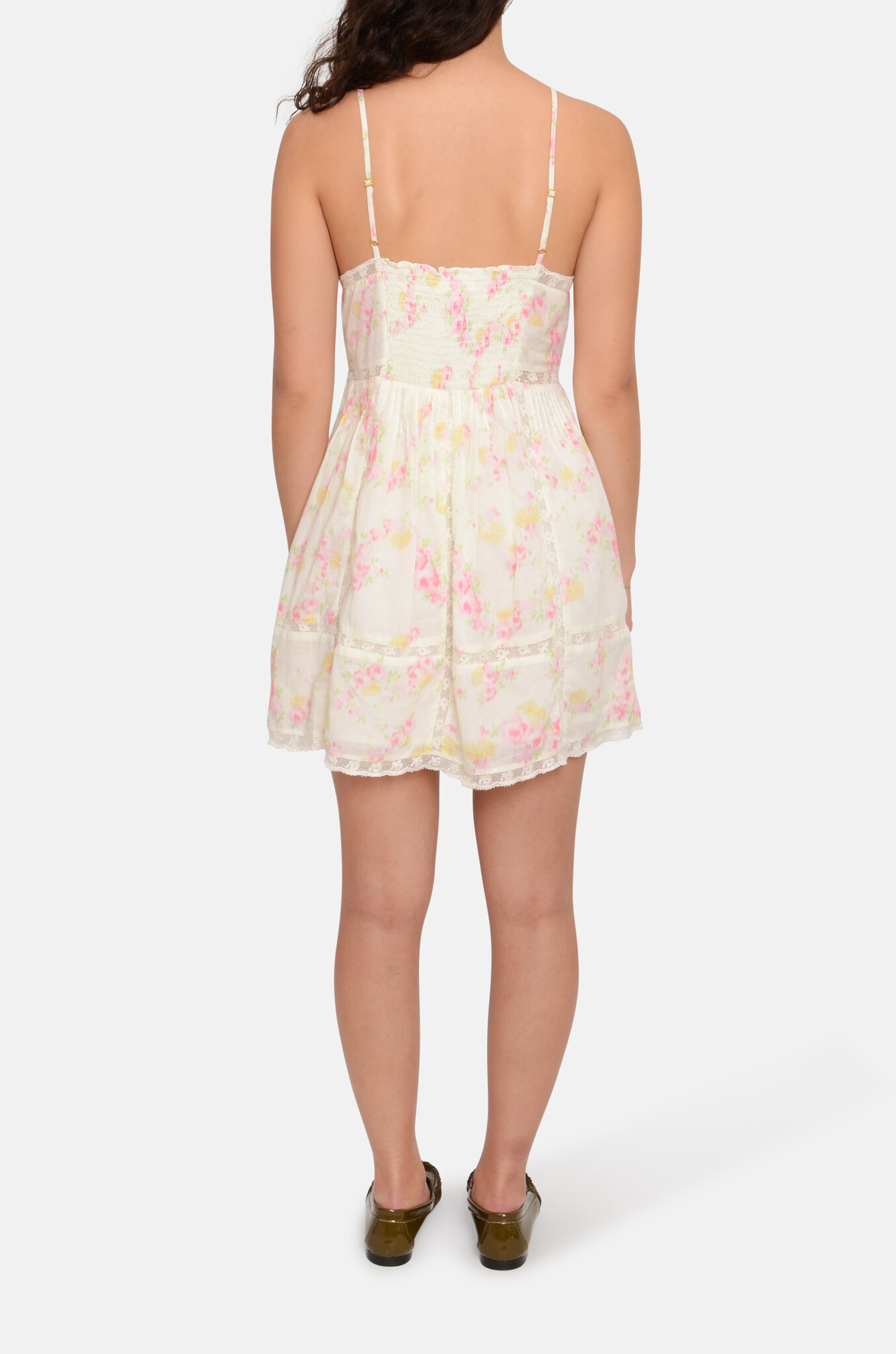 Docila Dress in White Peach-4