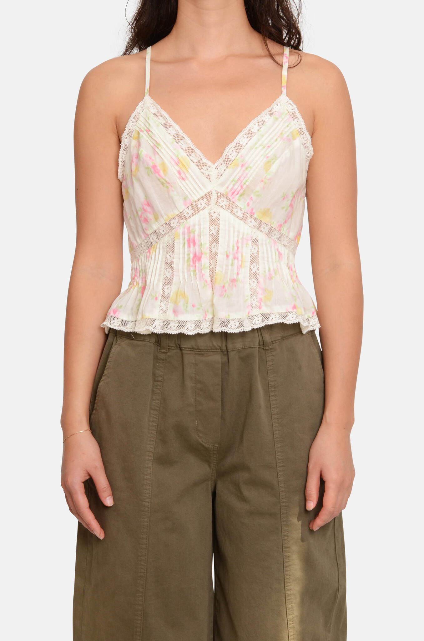 Elsette Top in White Peach-1