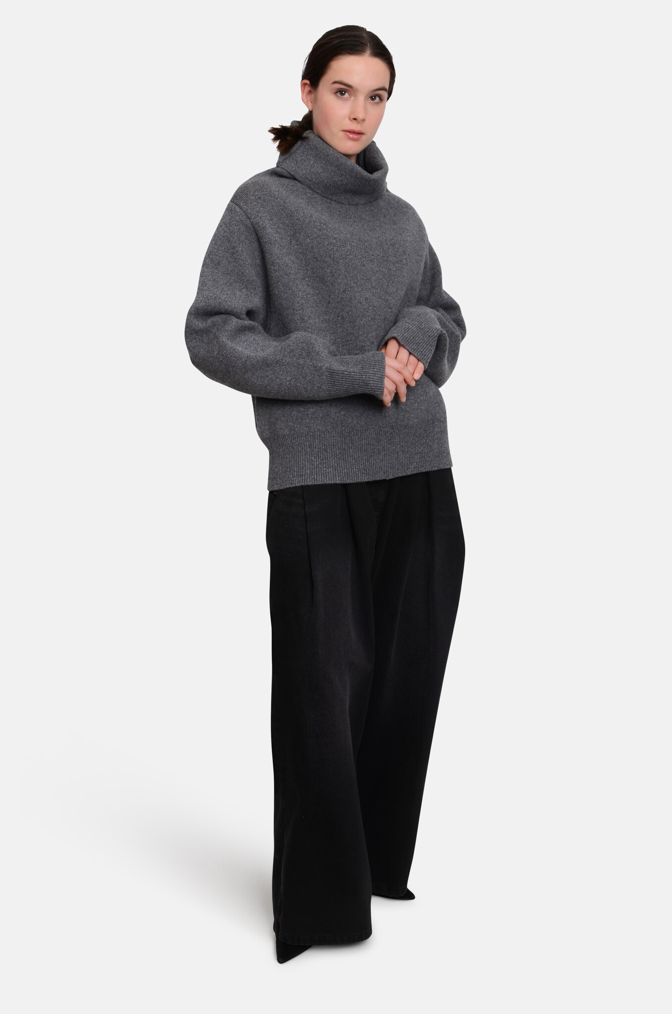 Boxy High Neck Knit-2