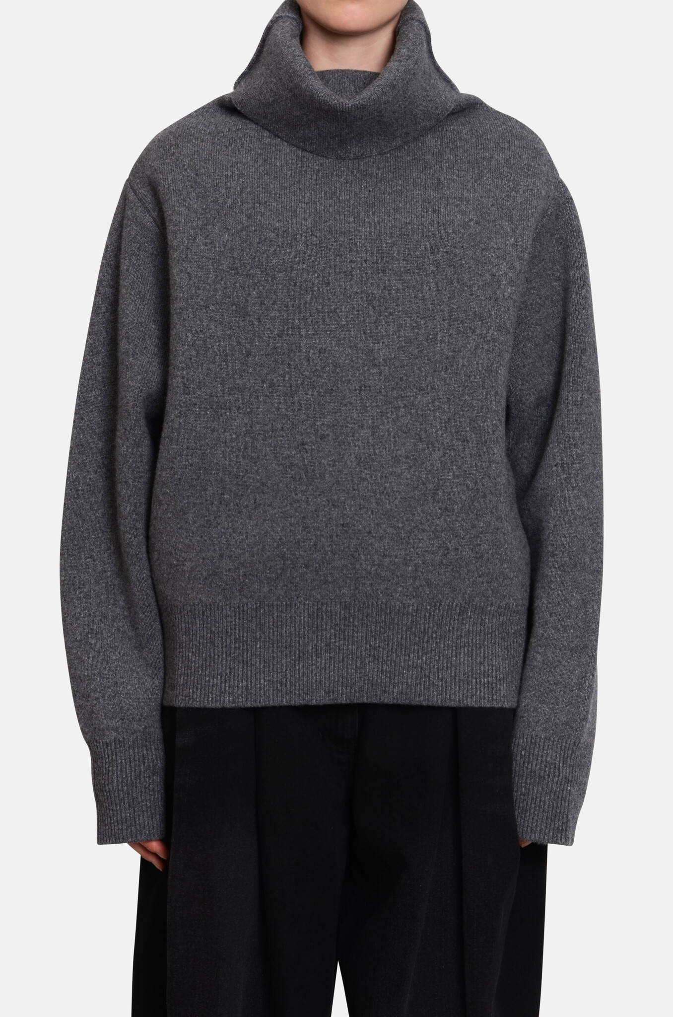 Boxy High Neck Knit-1