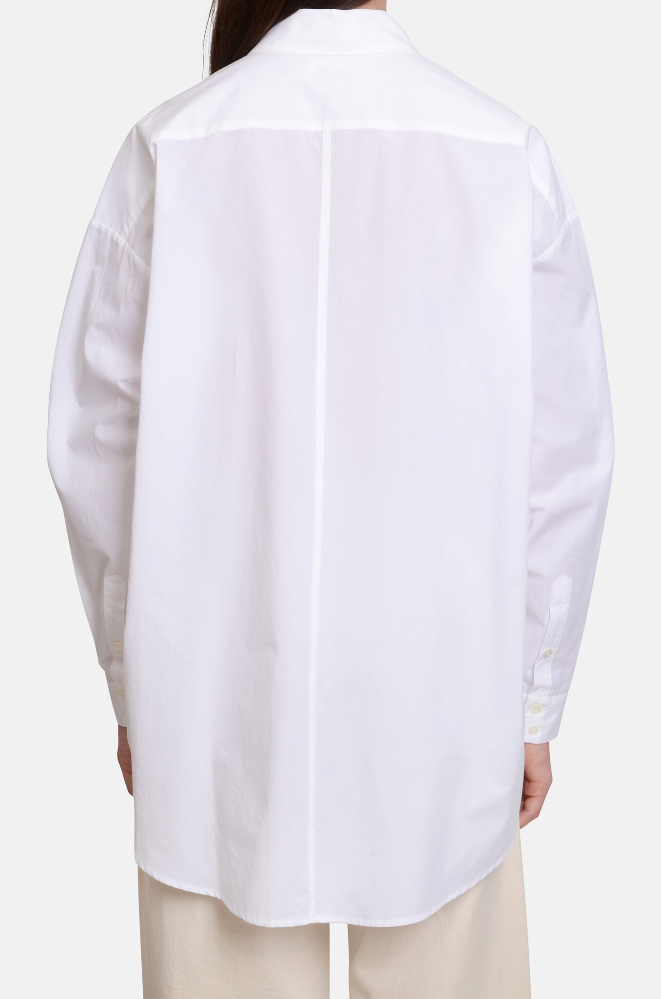 Cotton Poplin Shirt in Bianco-4