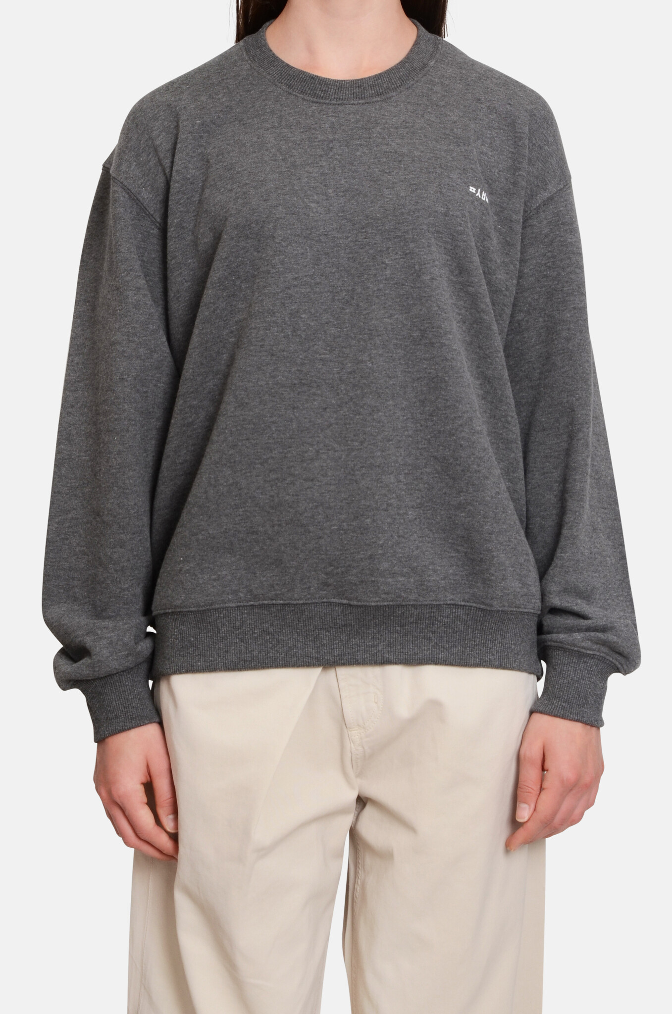 Dark Grey Movable Collar Sweatshirt-1