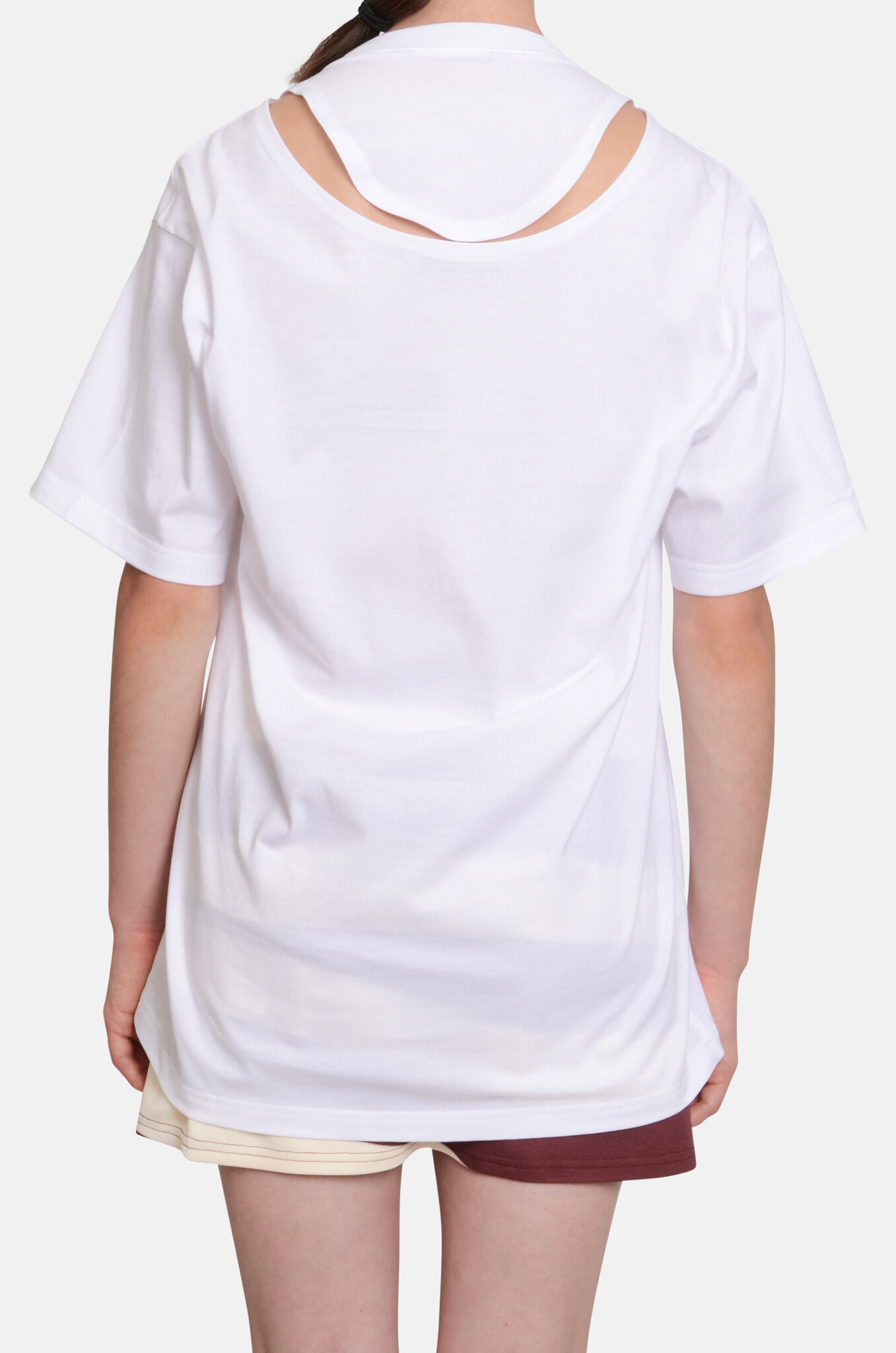 White Movable Collar T-Shirt-6