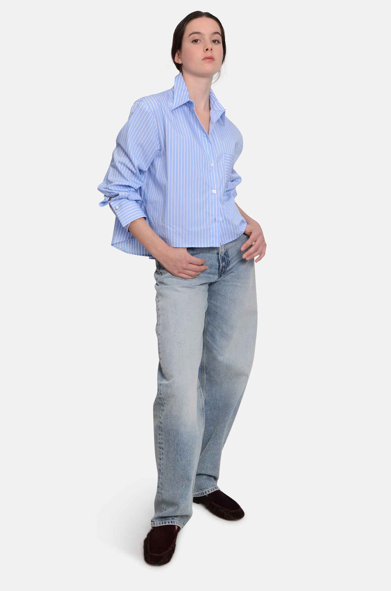 Cropped Striped Shirt-7