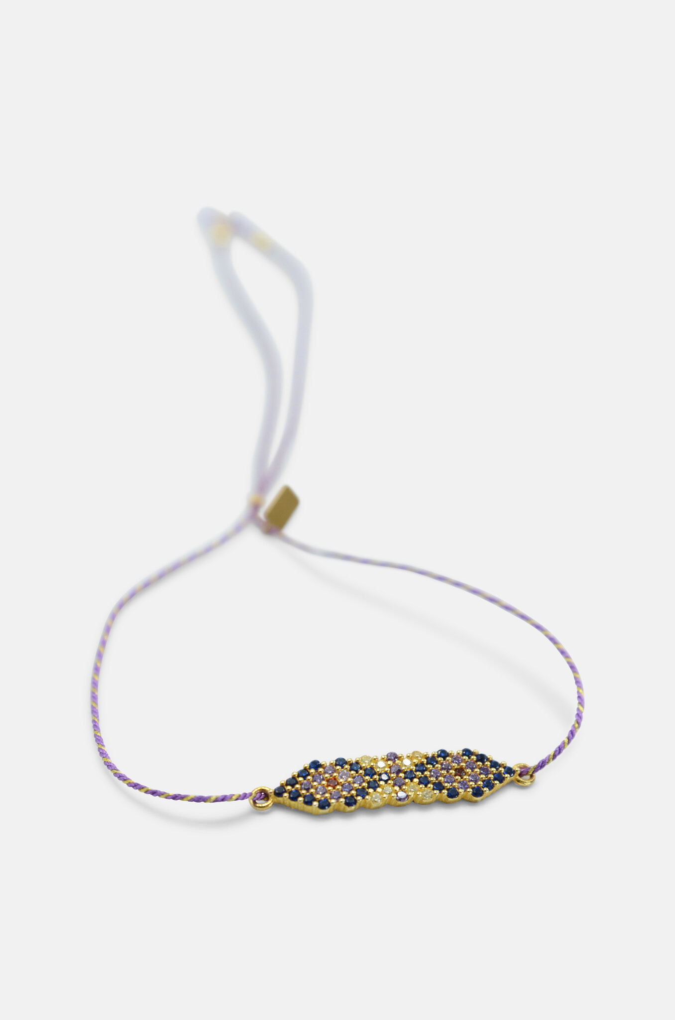 Multicoloured Argyle Friendship Bracelet in Purple-2