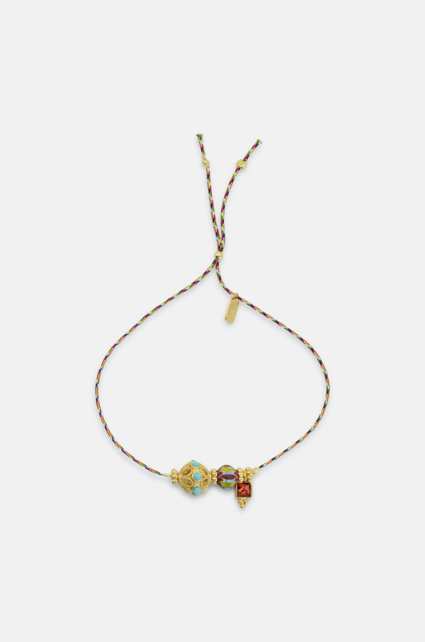 Trade Bead Bracelet in Red & Yellow-1