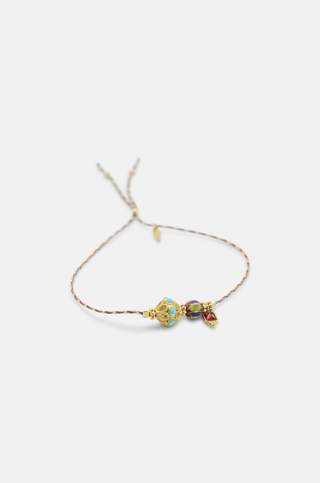 Trade Bead Bracelet in Red & Yellow-2