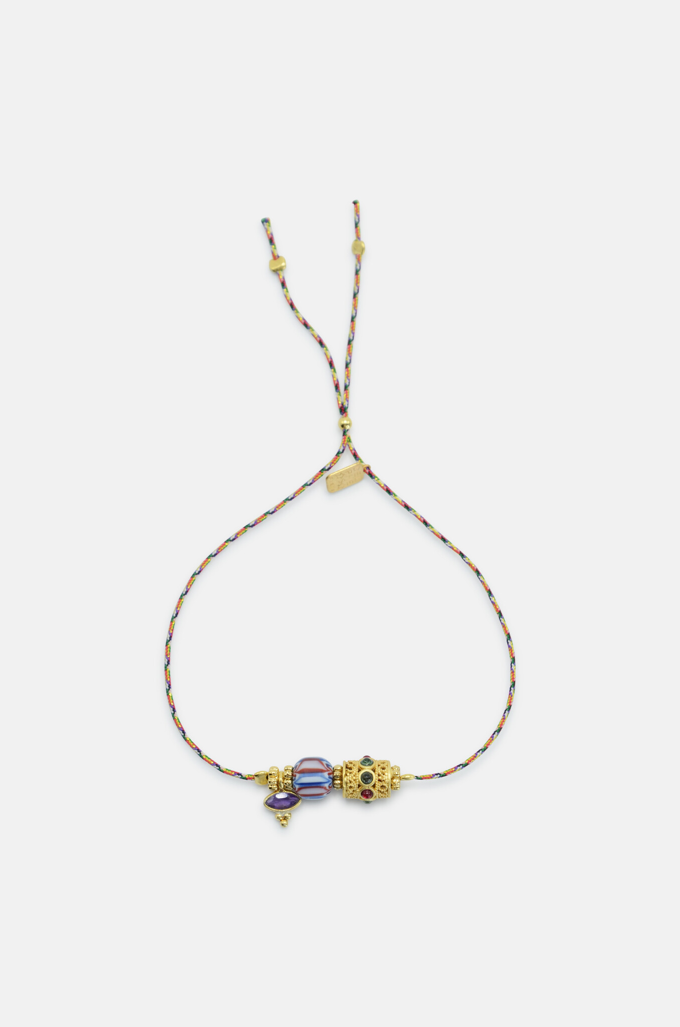 Trade Bead Bracelet in Blue & Red-1