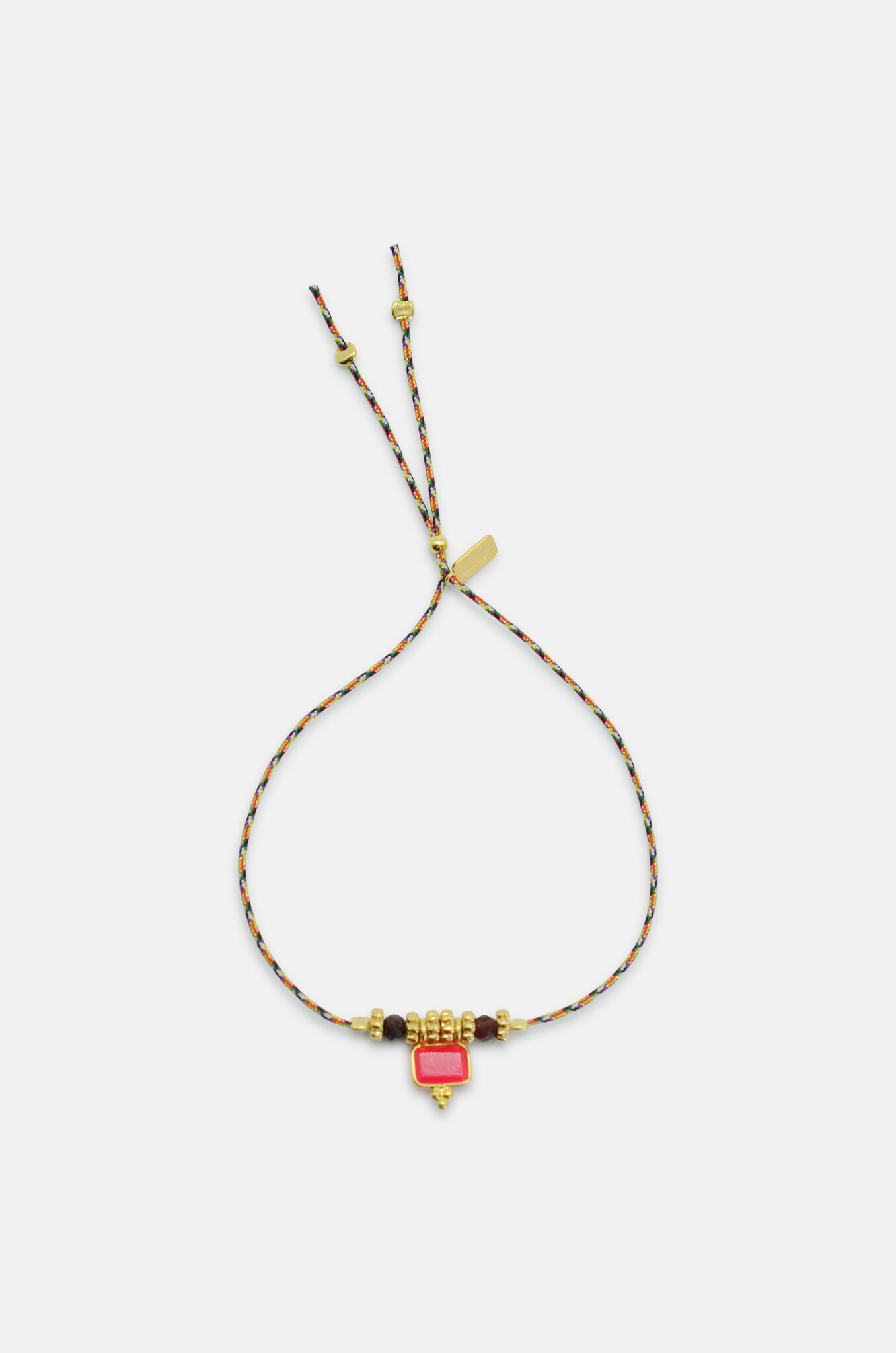 Faceted Red Tourmaline and Red Agate Bracelet-1