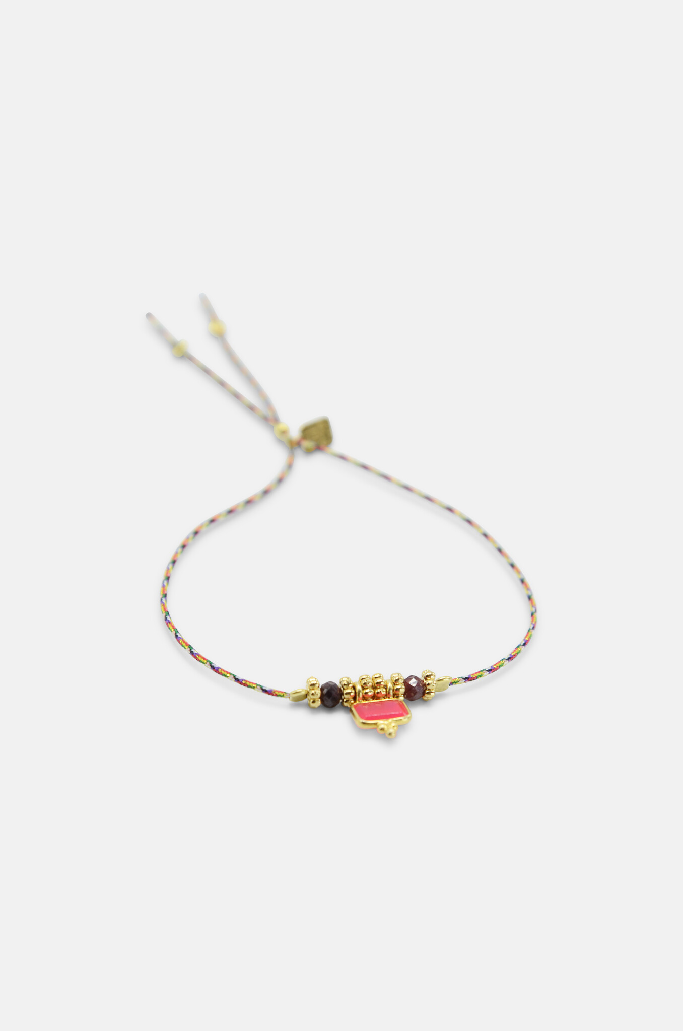 Faceted Red Tourmaline and Red Agate Bracelet-2