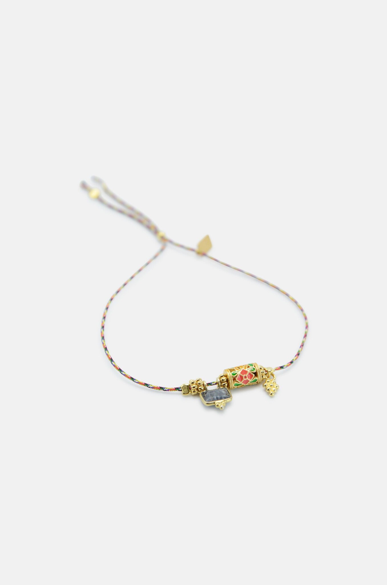 Faceted Grey Agate Cloisonné Bracelet-2
