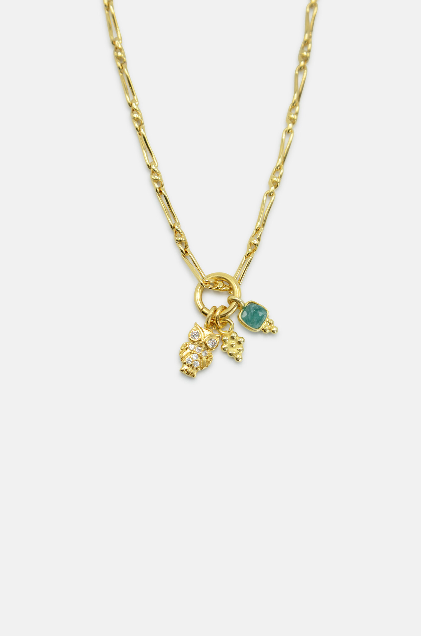 Multicharm Owl Necklace-2