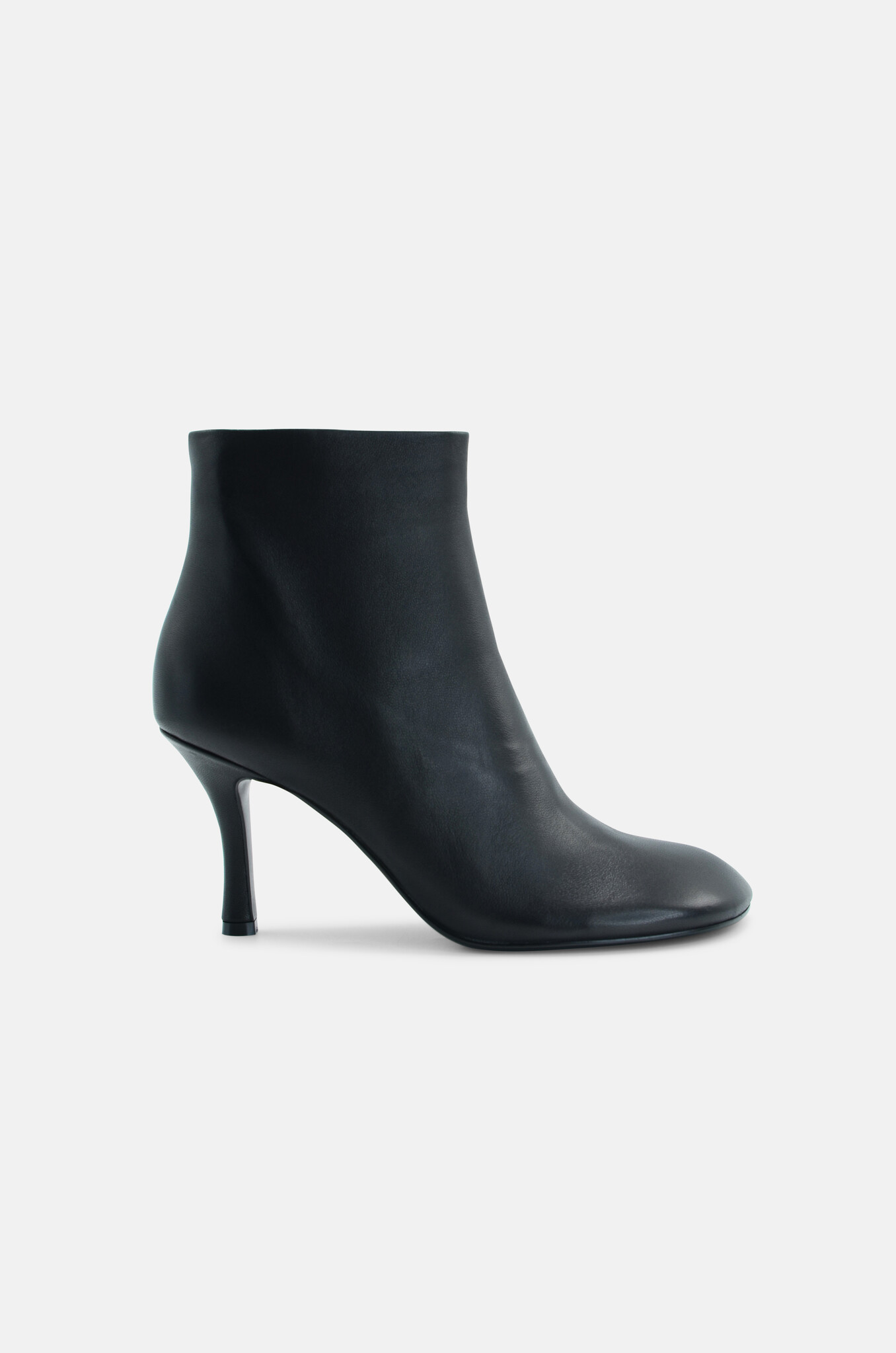 Curved Toe Bootie in Black-1