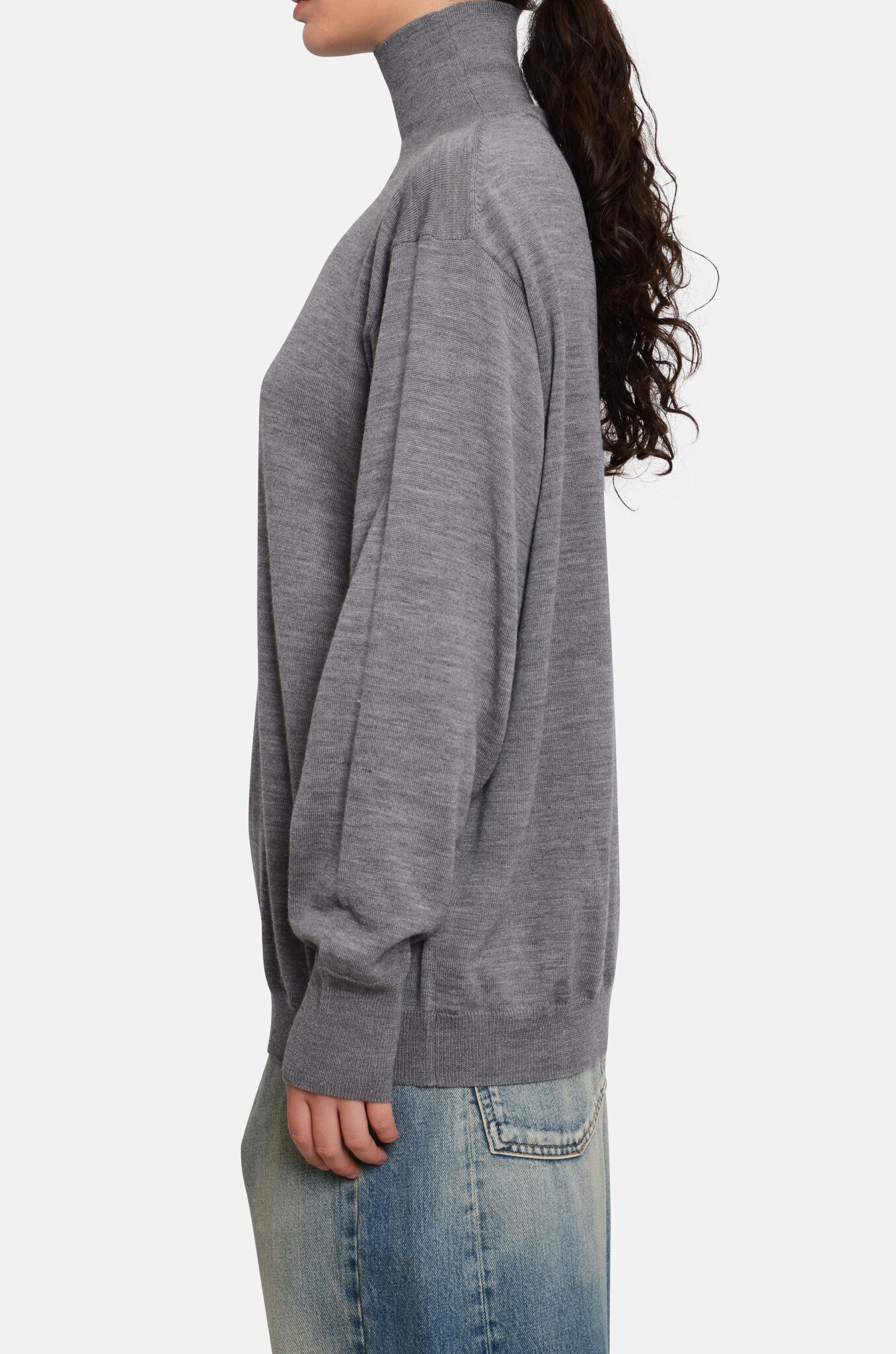 Fenice Sweater in Grey Melange-3