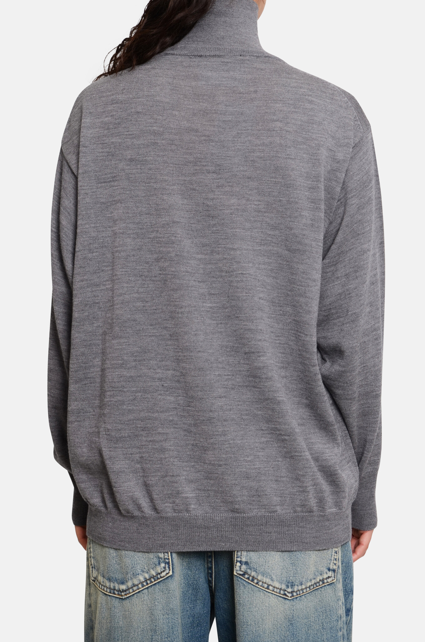 Fenice Sweater in Grey Melange-4