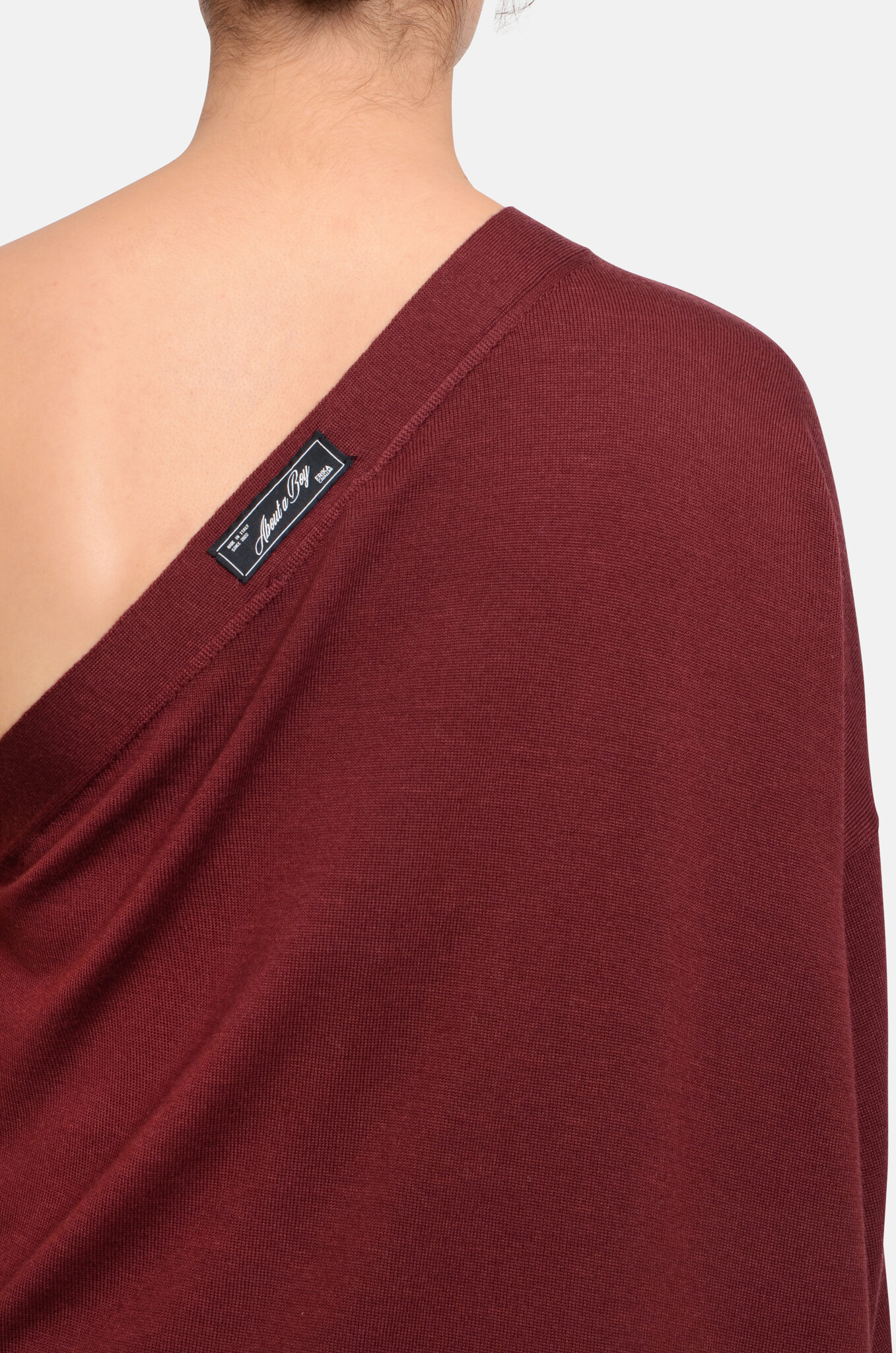 Assymetric Sweater in Aubergine-5