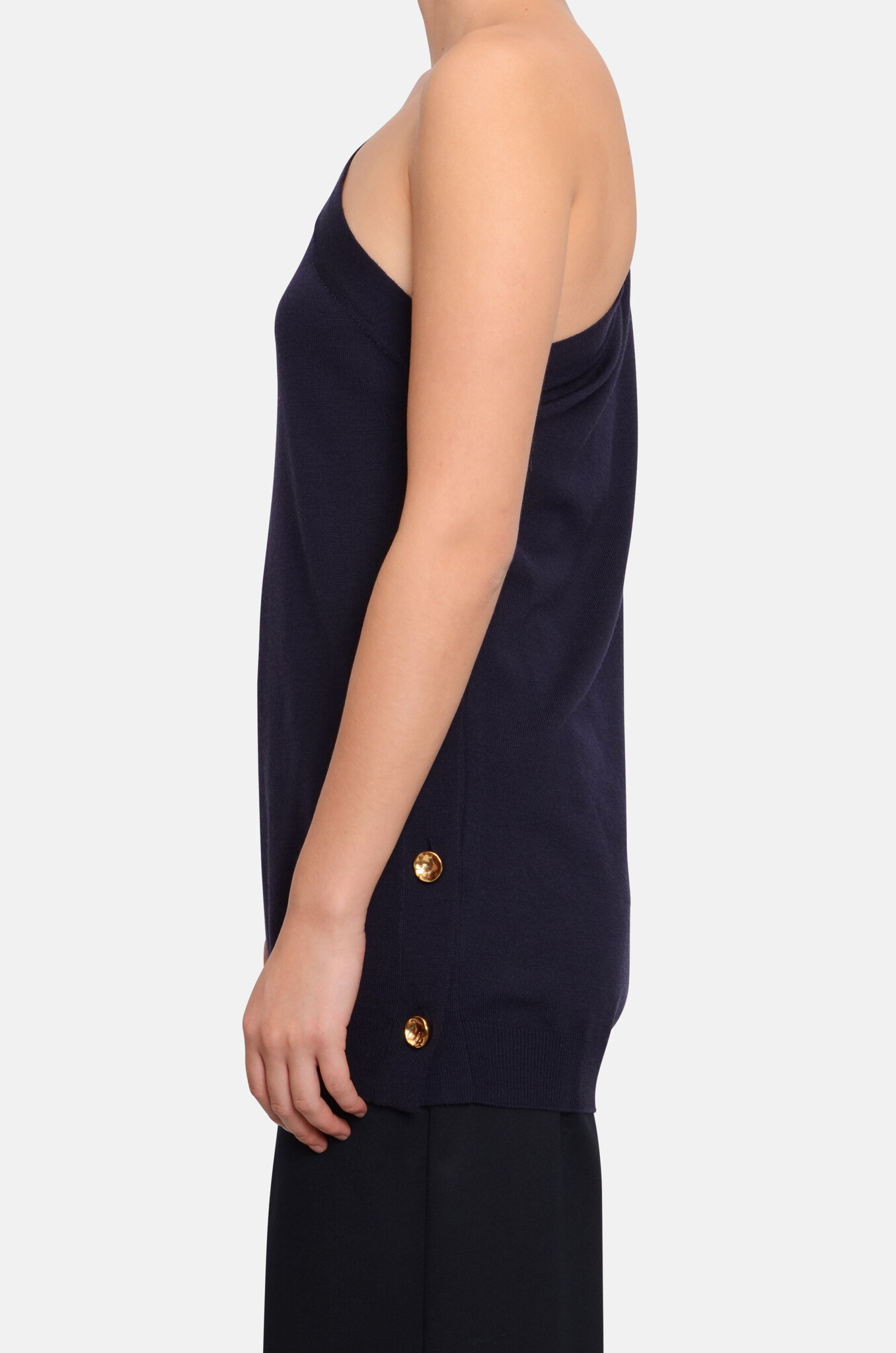 Assymetric Sweater in Navy-3