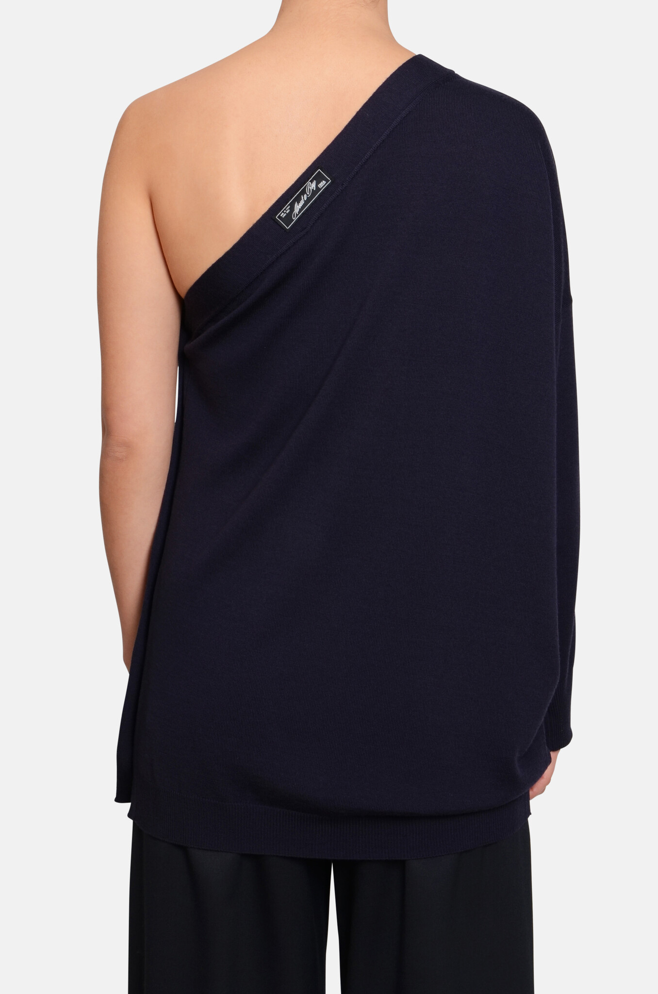 Assymetric Sweater in Navy-4