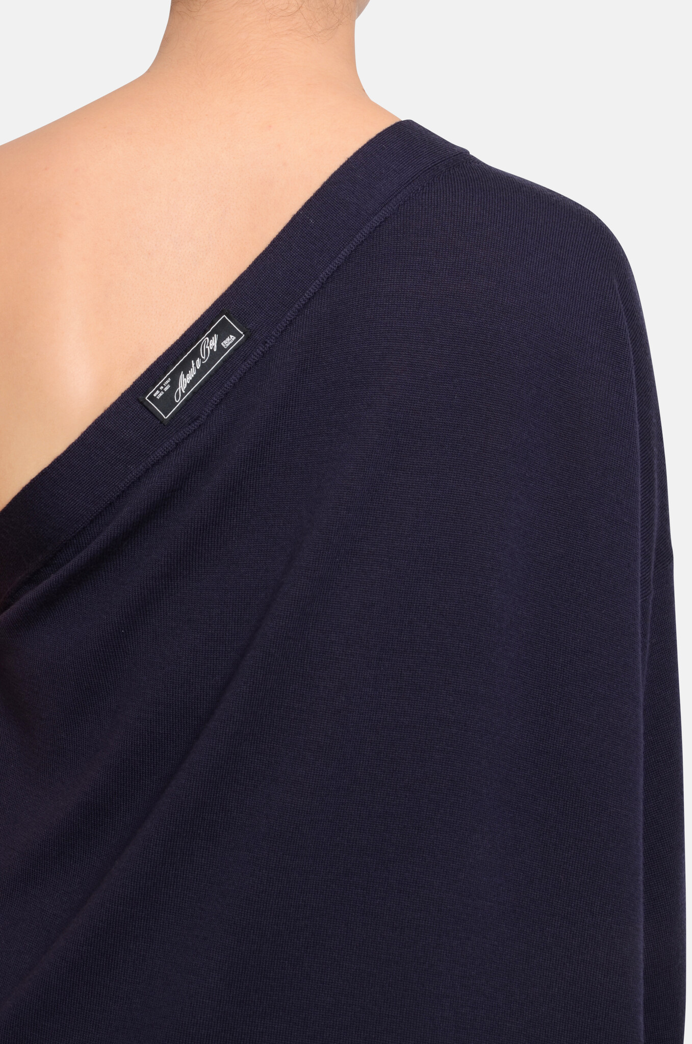 Assymetric Sweater in Navy-5
