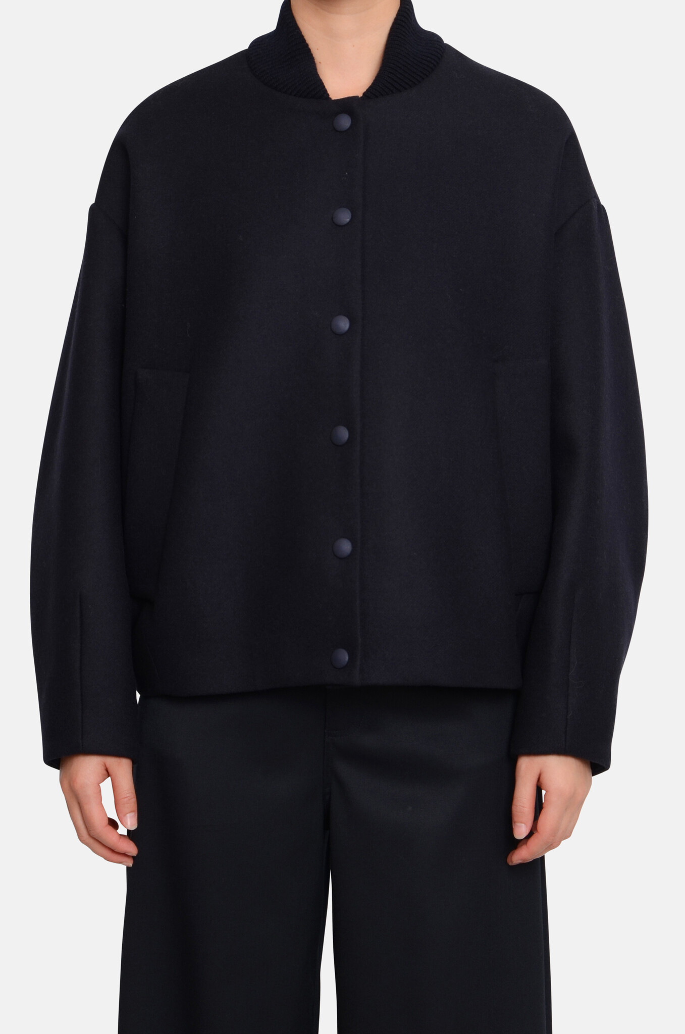 Diana Bomber Jacket in Navy Blue-1