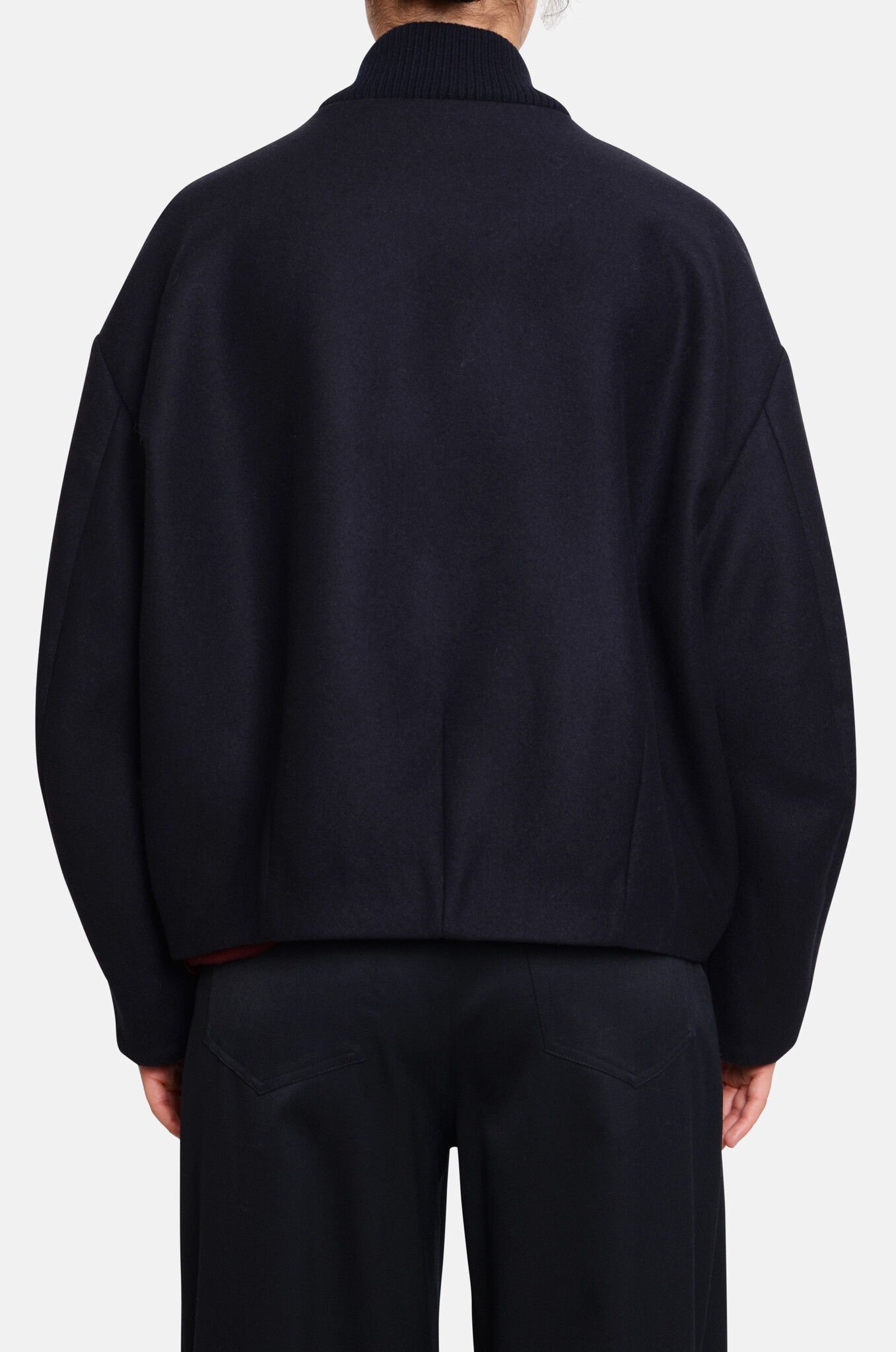 Diana Bomber Jacket in Navy Blue-4