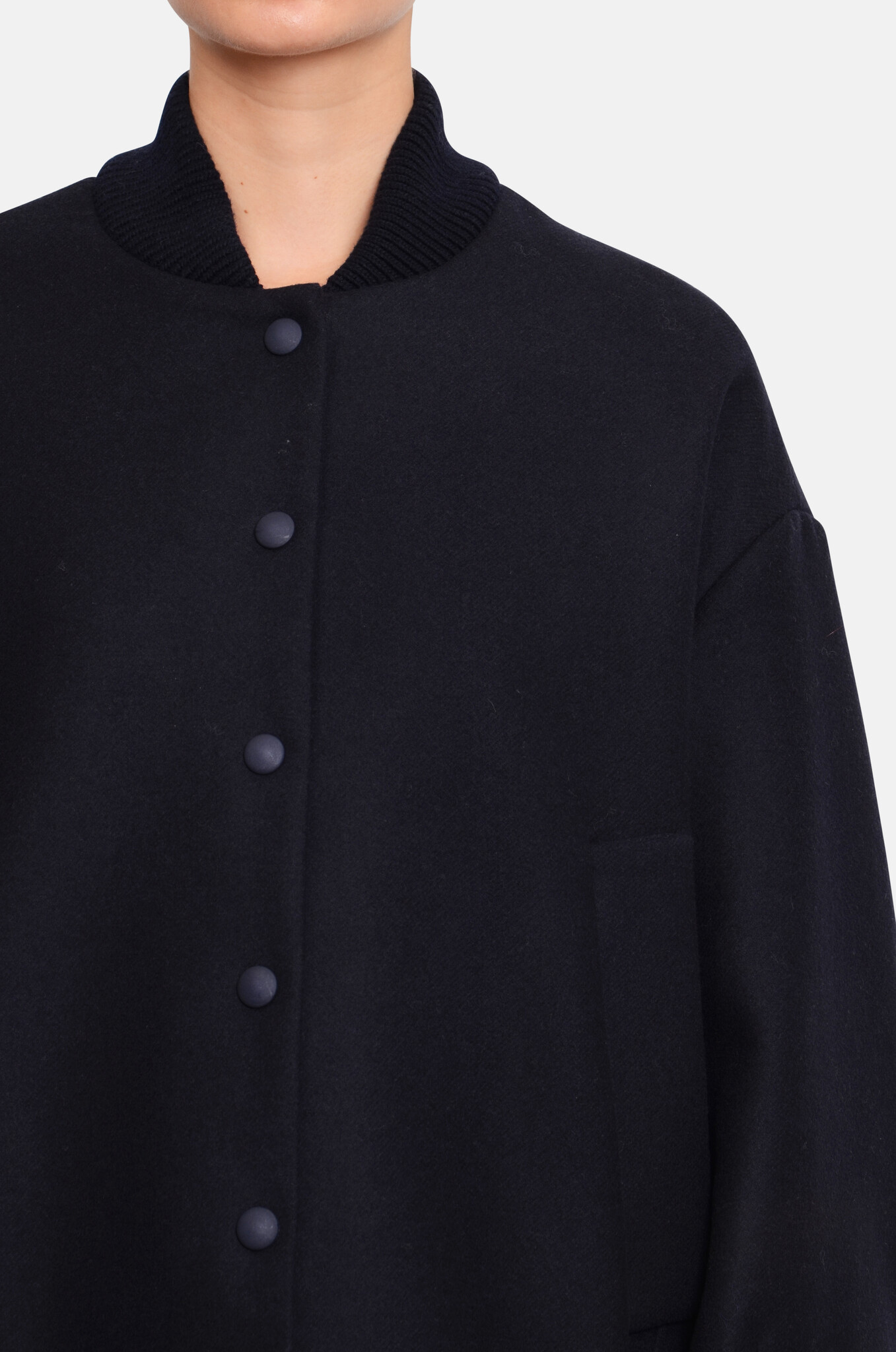 Diana Bomber Jacket in Navy Blue-5