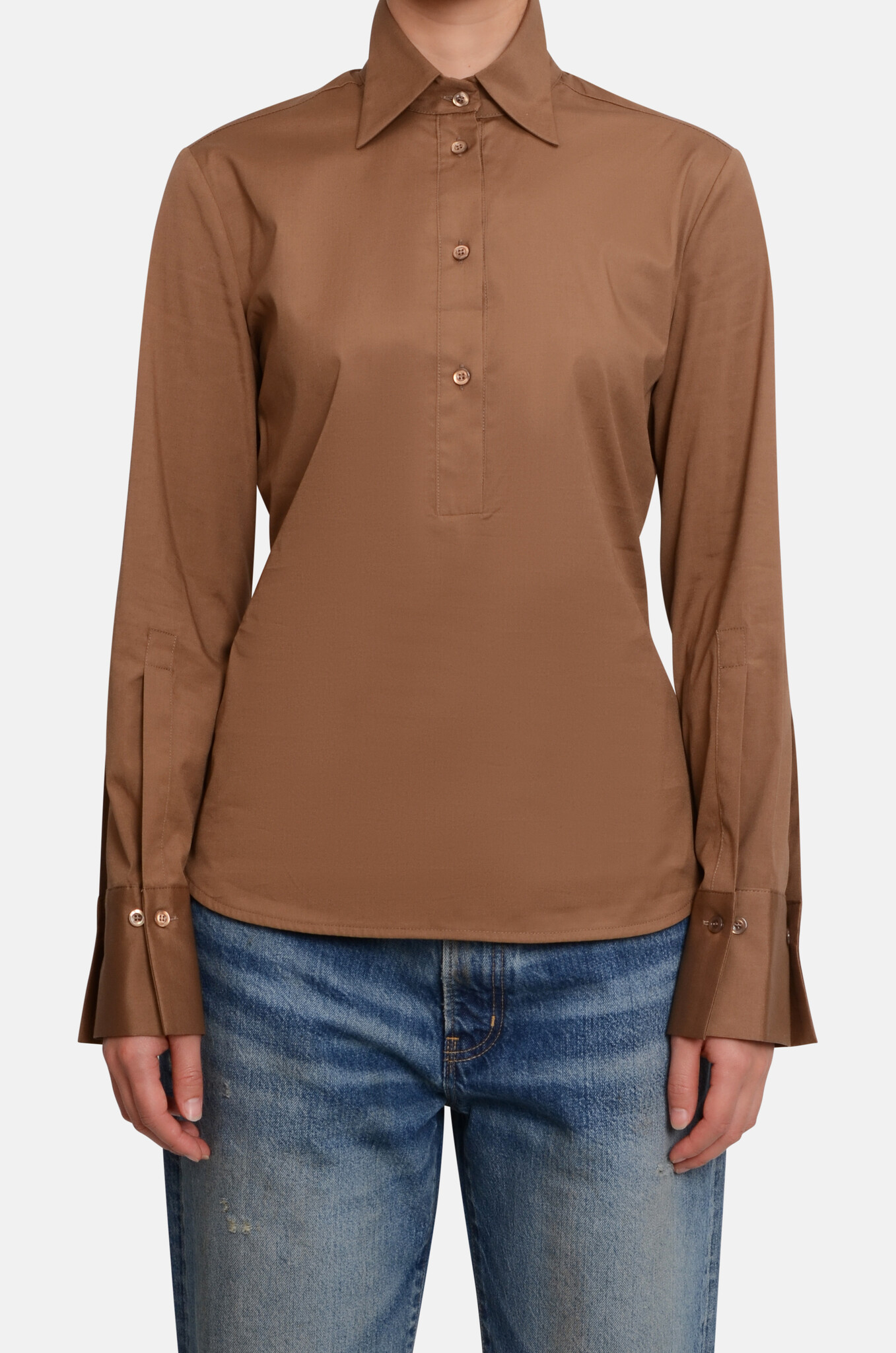 Fitted Shirt in Sand Storm-1