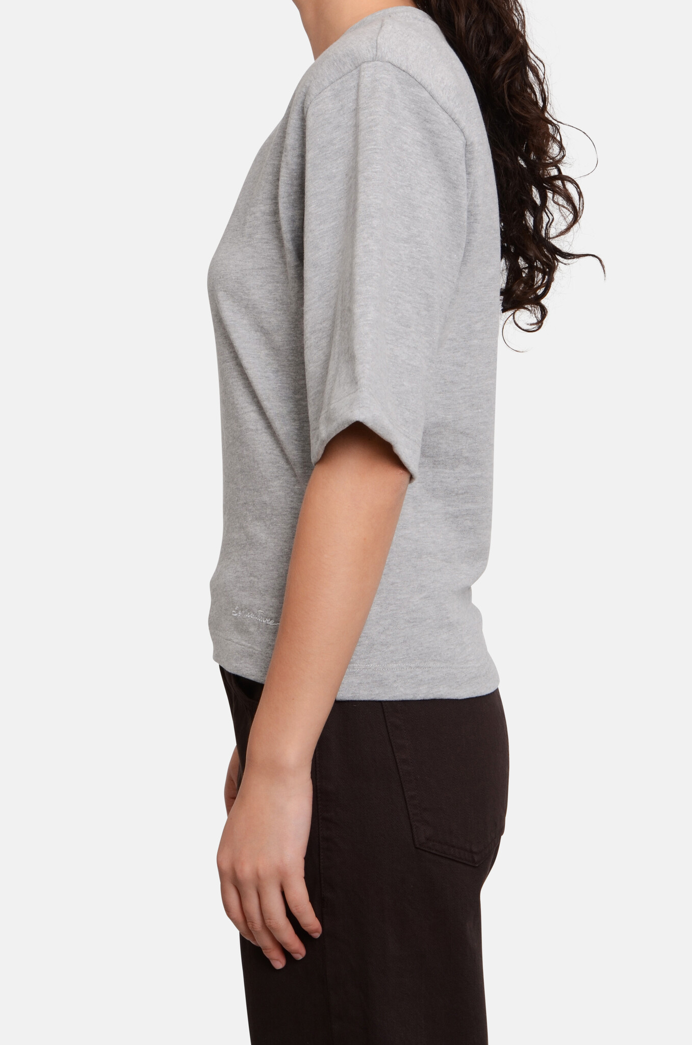 Elisa T-Shirt in Grey Melange-3