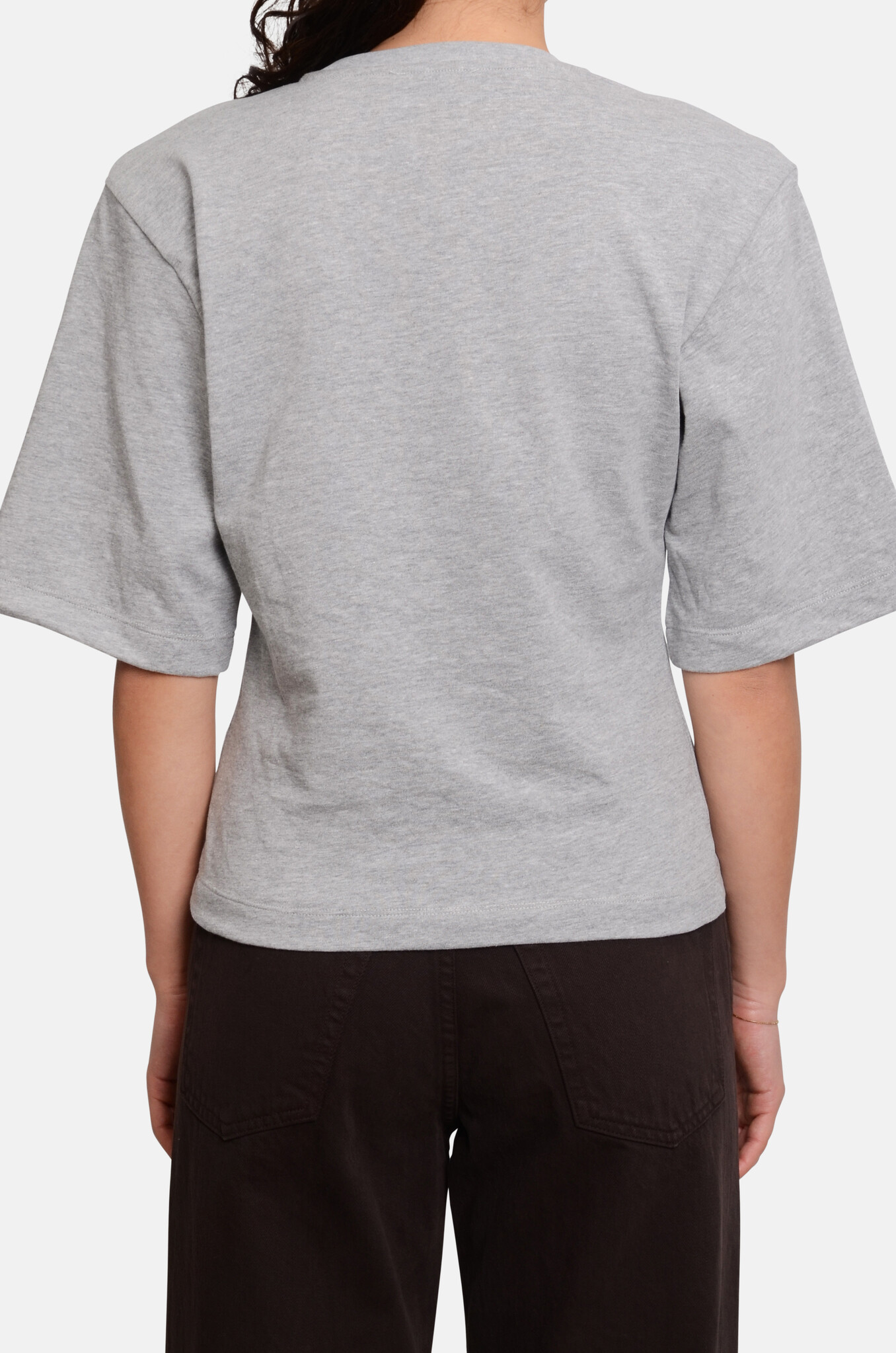 Elisa T-Shirt in Grey Melange-4