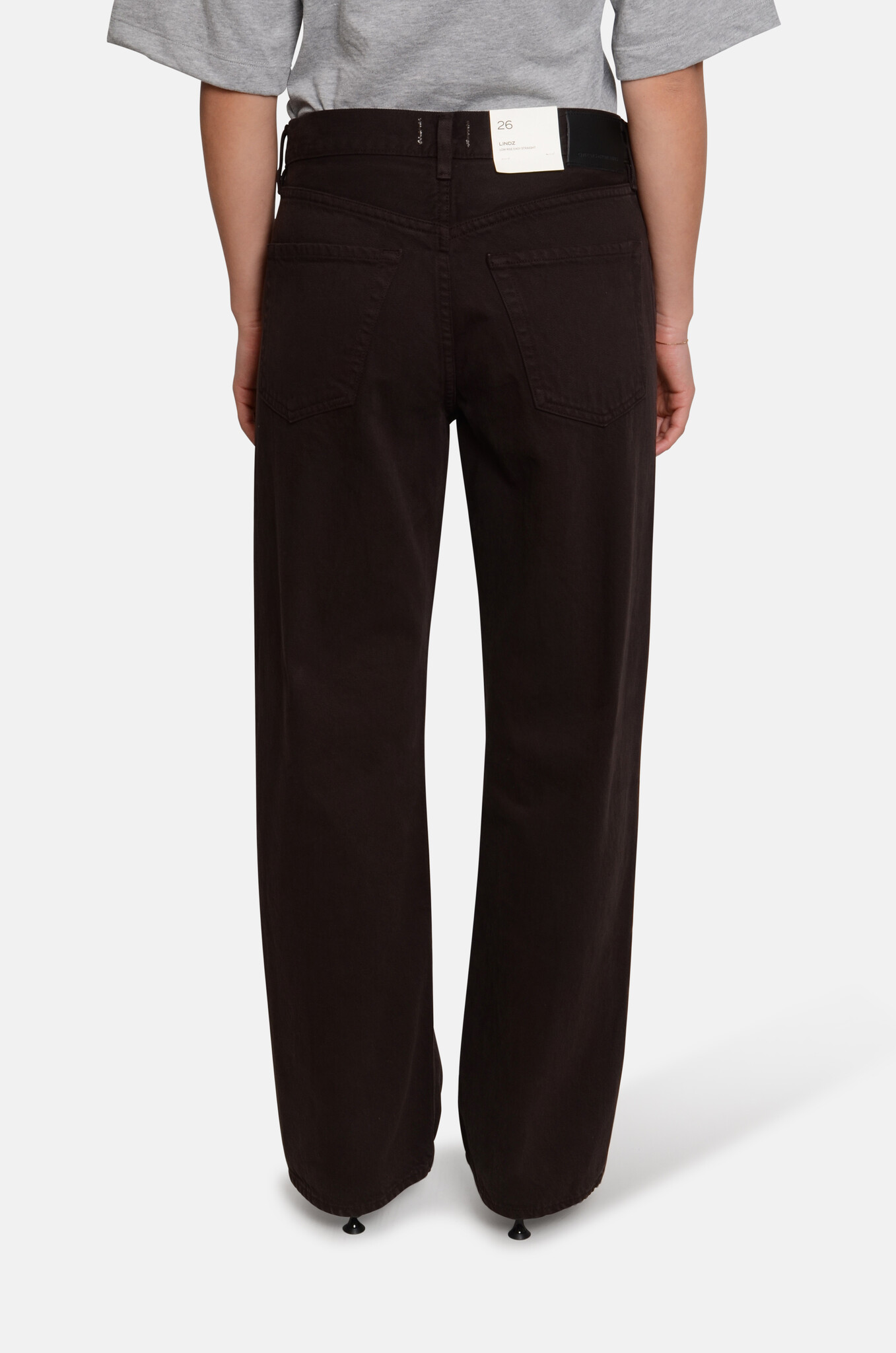 Lindz Low Rise Easy Straight in Twill Carob-3