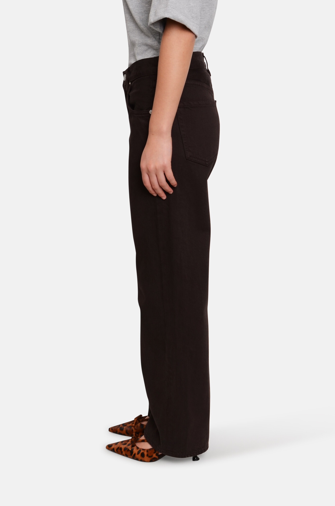 Lindz Low Rise Easy Straight in Twill Carob-4