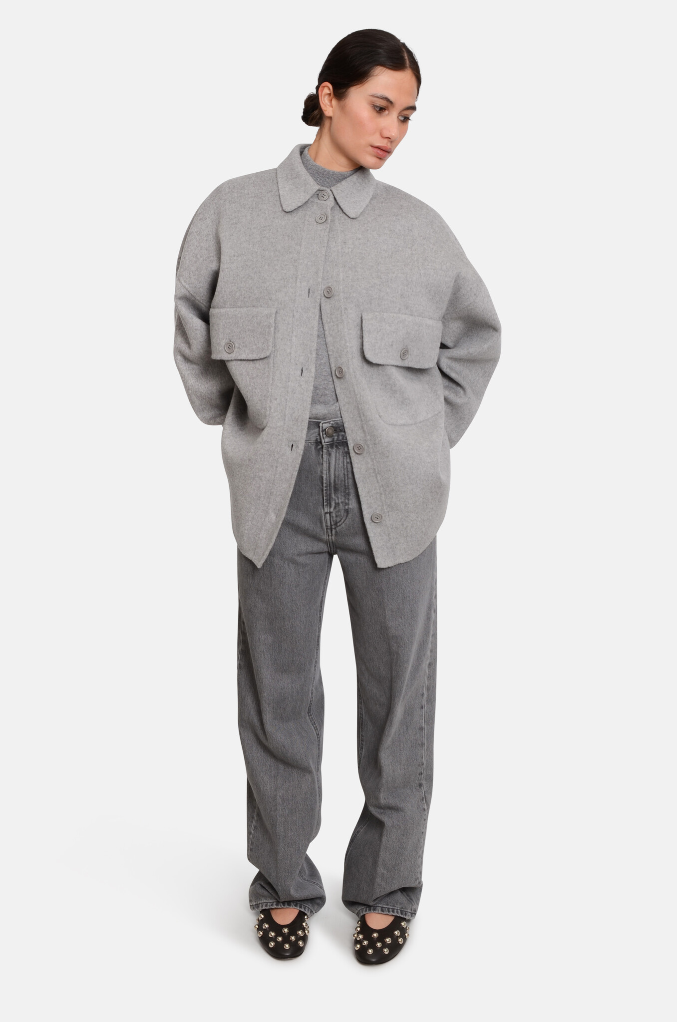 Bonnie Jeans in Stapled Black-5