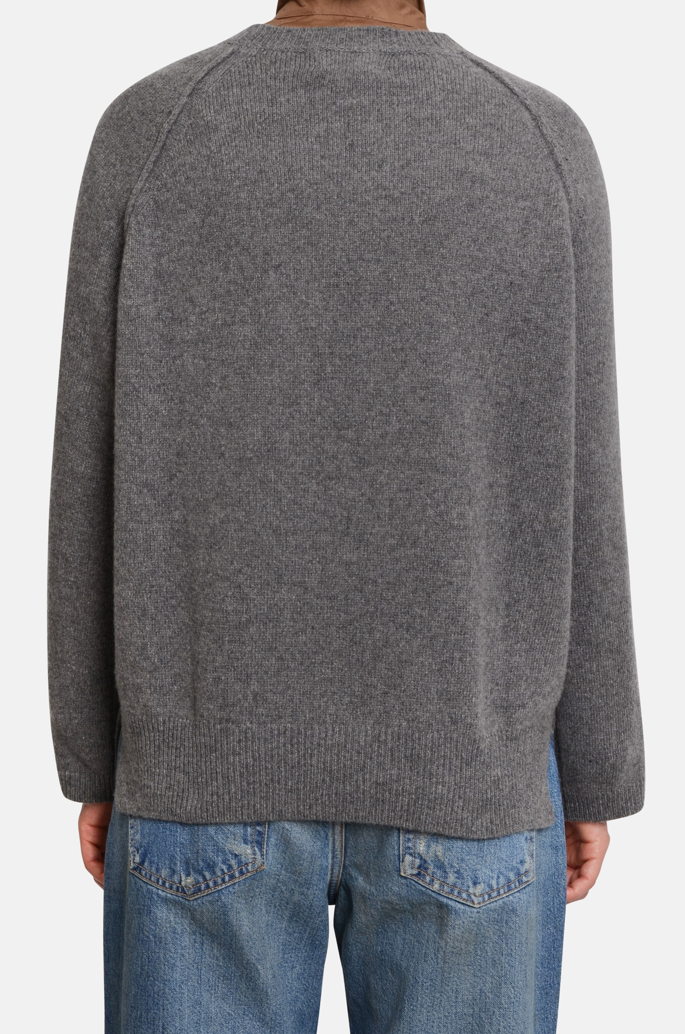 Cashmere-Wool Sweater in Grey Melange-4
