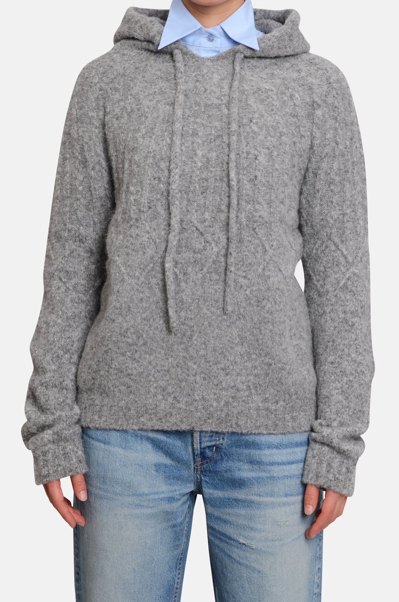 Knitted Cable Hoodie-1