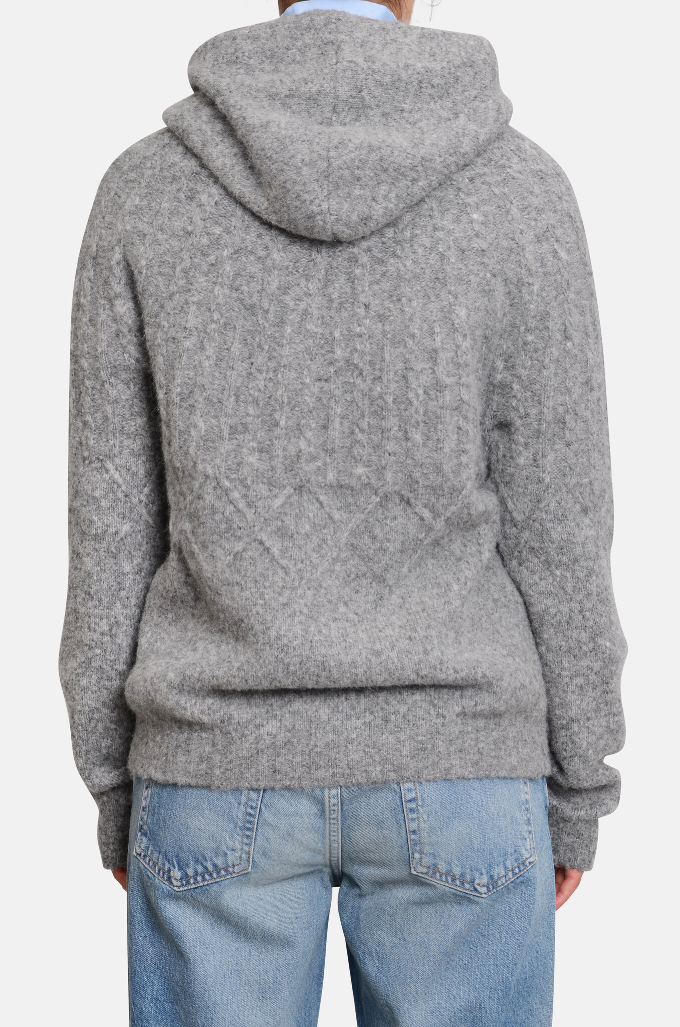 Knitted Cable Hoodie-4