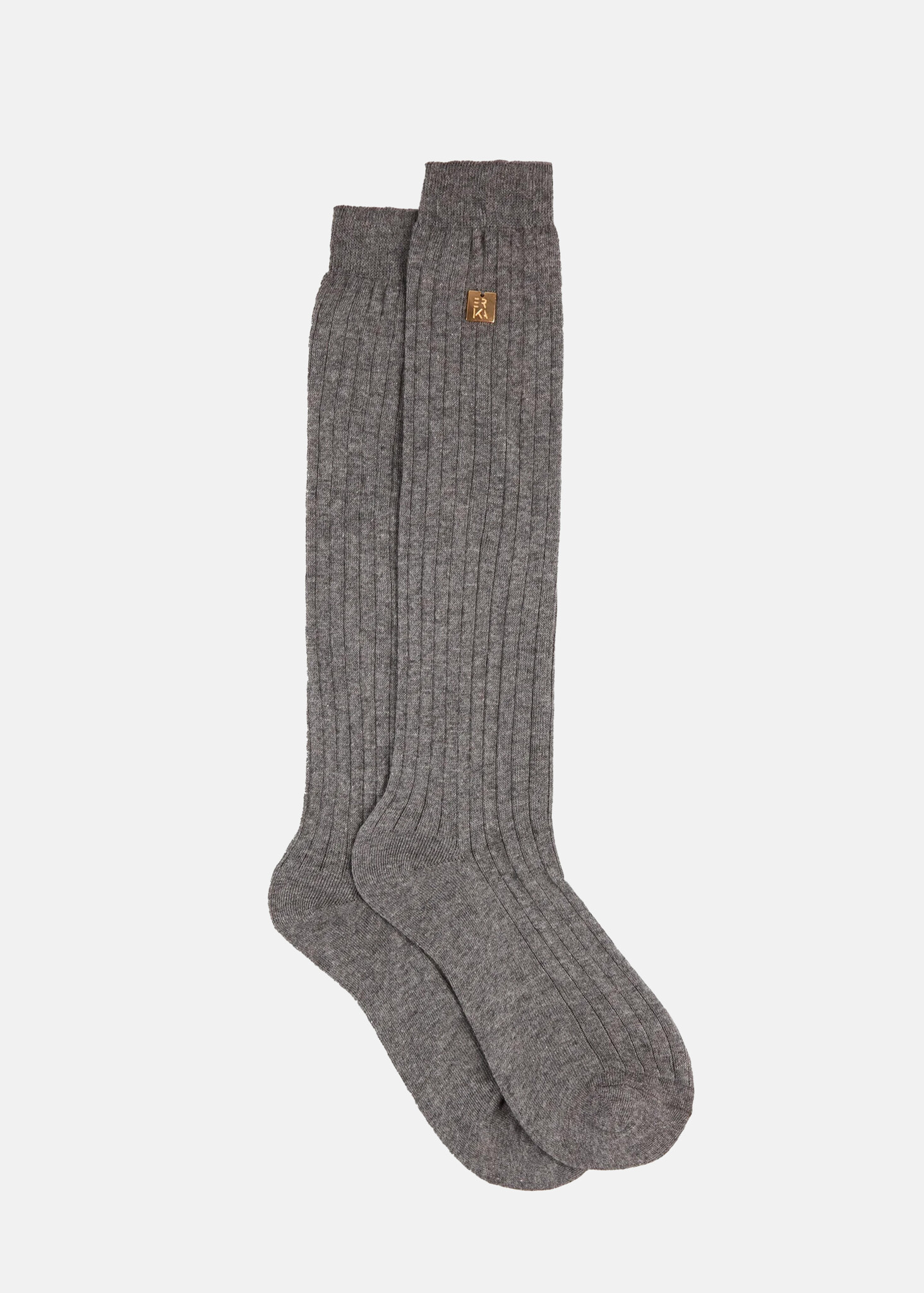 Rib Socks in Dark Grey-1