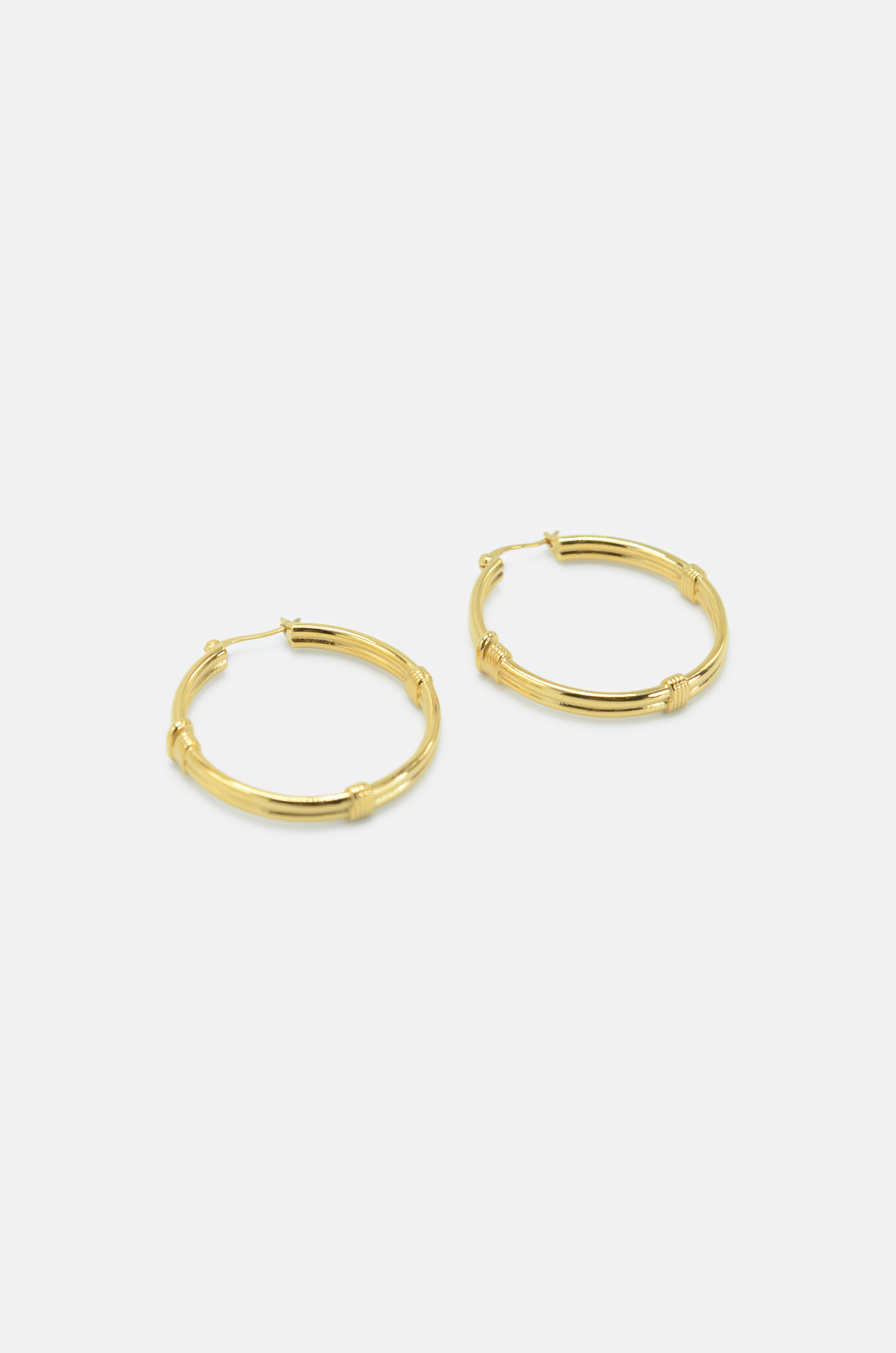 River Hoops in Gold plated-1